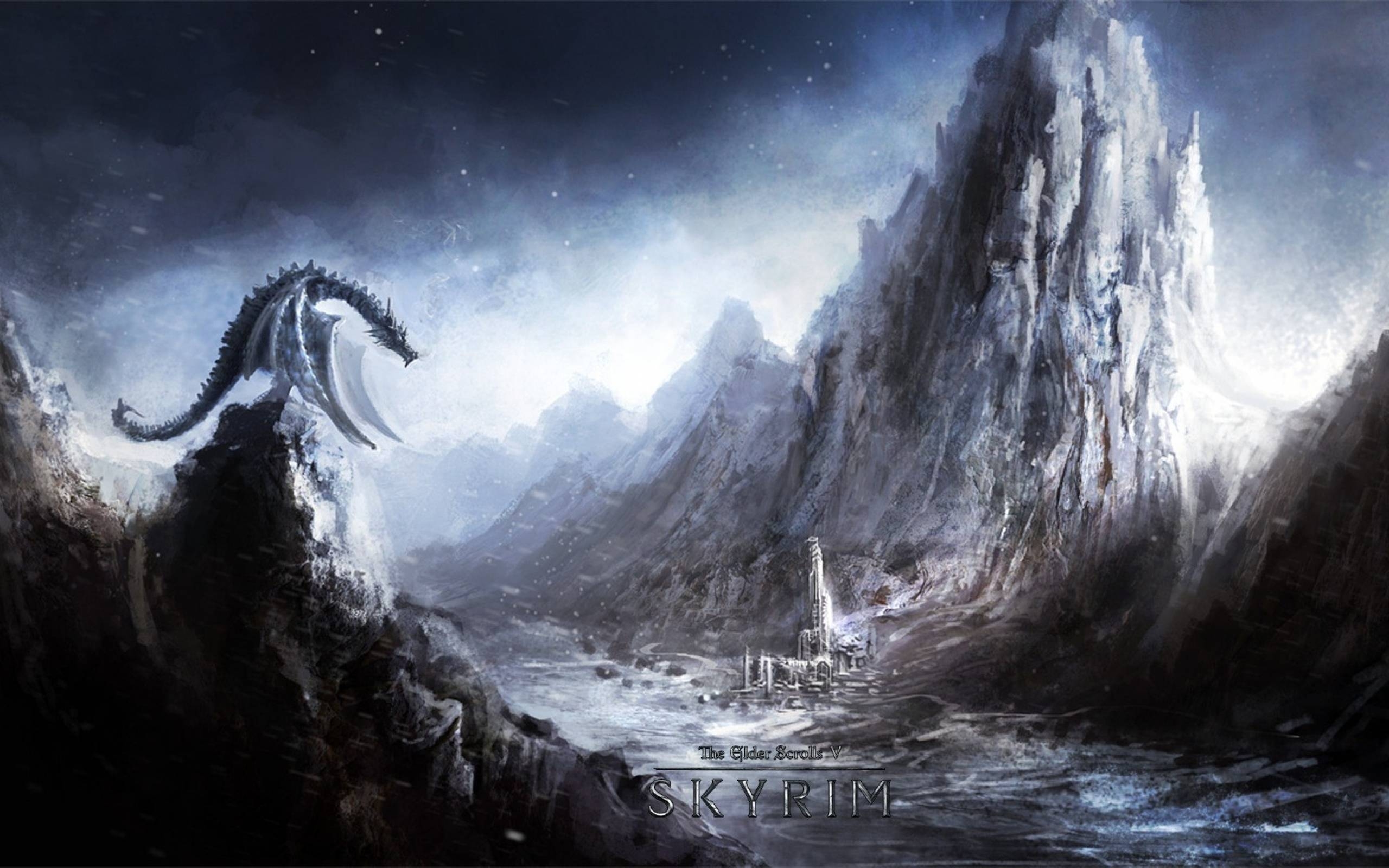 2560x1600 Skyrim Dragon Wallpaper Full HD, Desktop