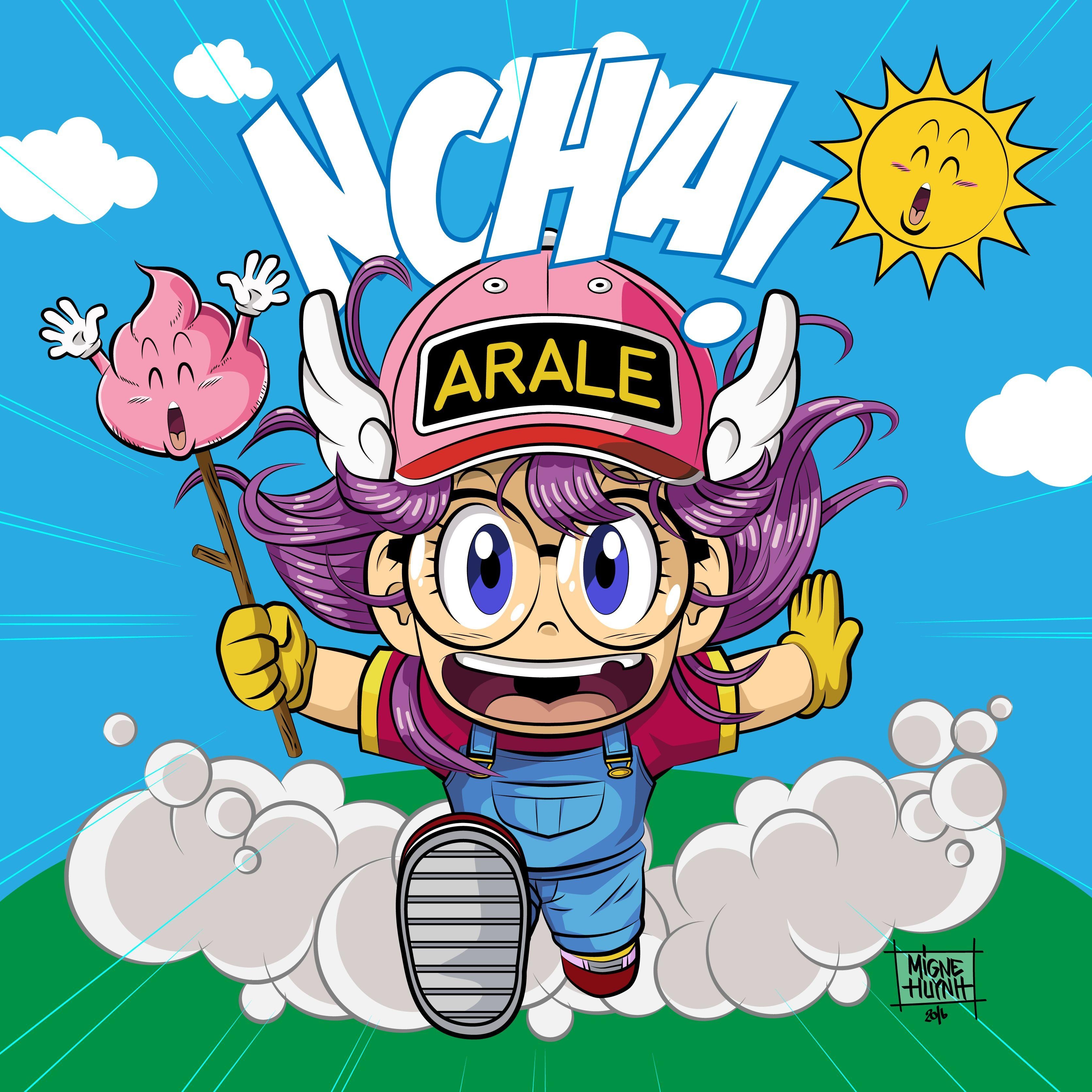 3350x3350 Arale Picture (2d, illustration, cartoon). Norimaki Arale, Phone