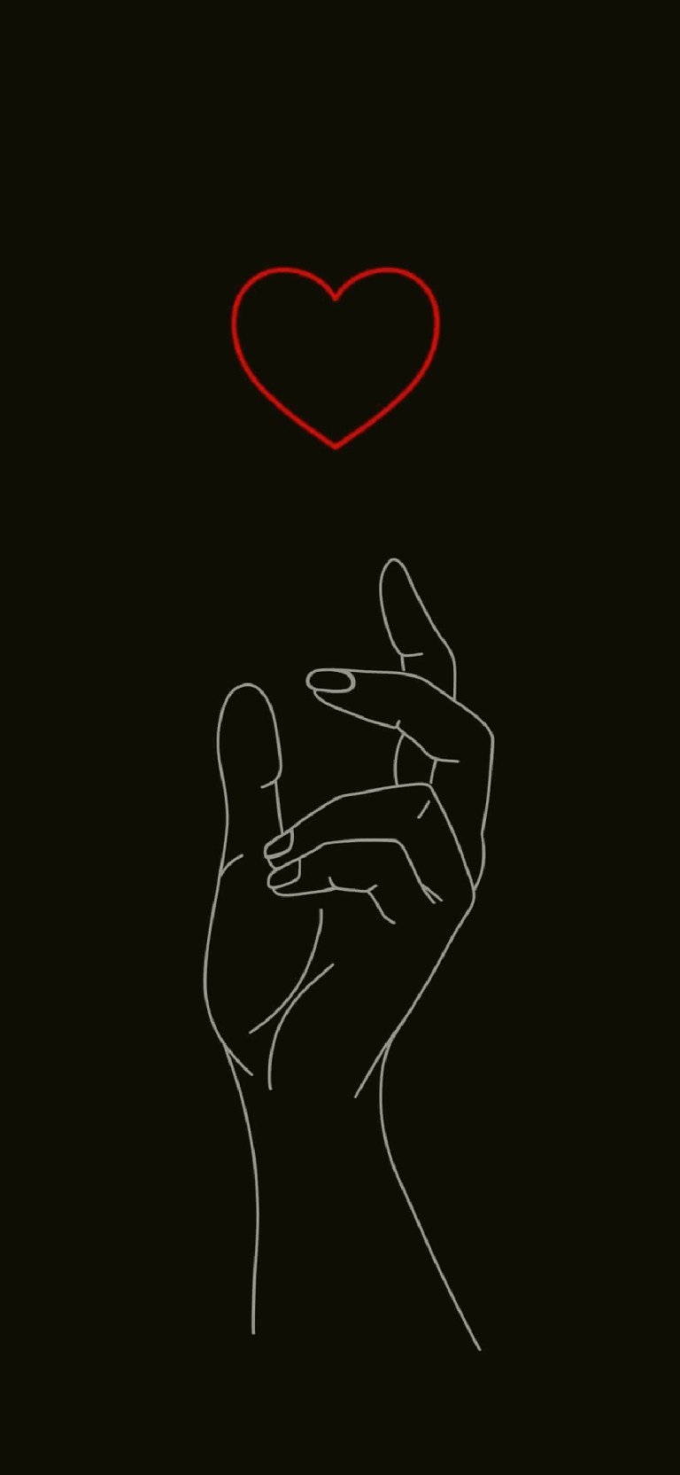 770x1670 Heart Dark Black Android Ultra HD 1080×2340 Wallpaper, Phone