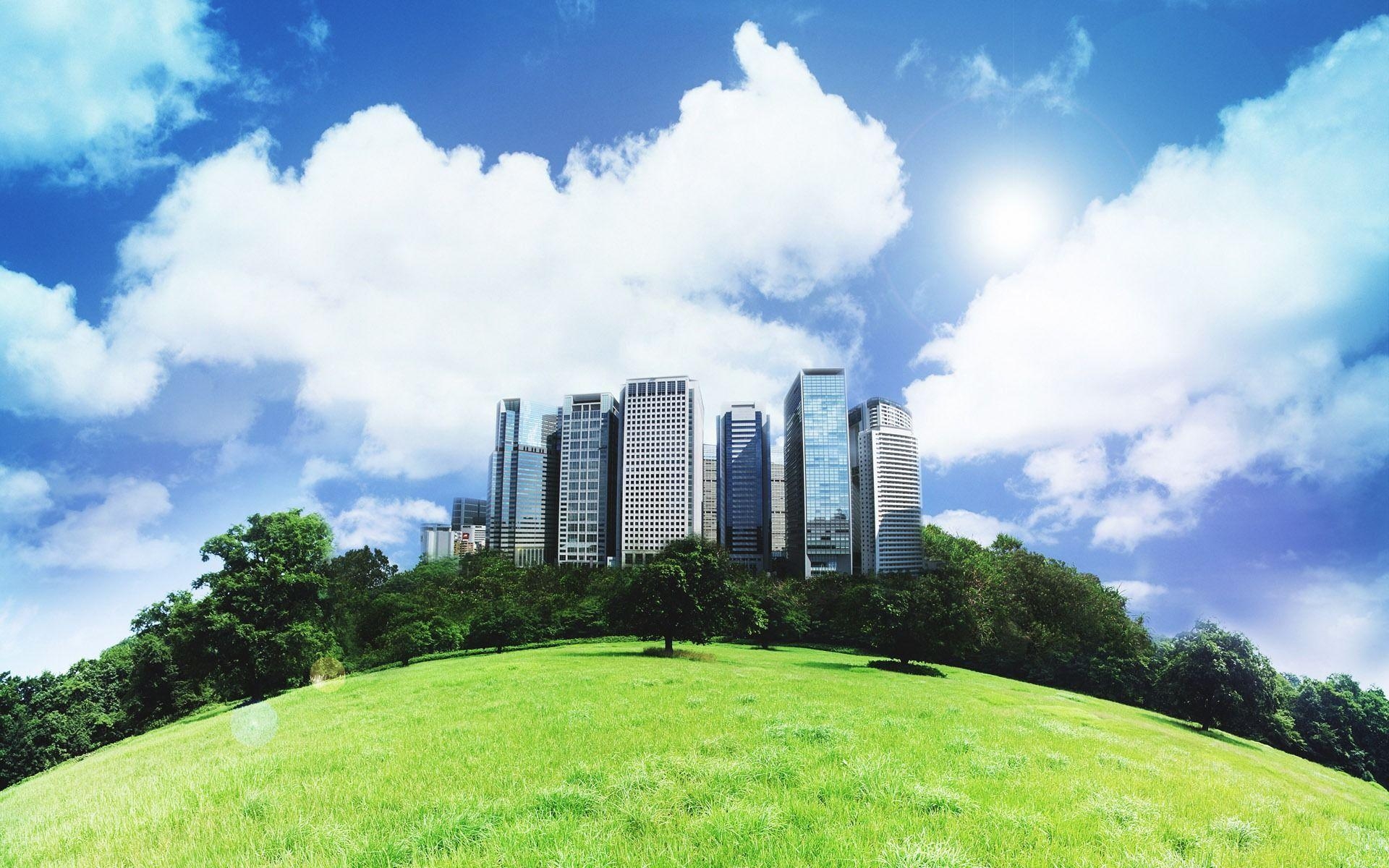 1920x1200 Buildings Wallpaper Photo Manipulated Nature Wallpaper in jpg, Desktop