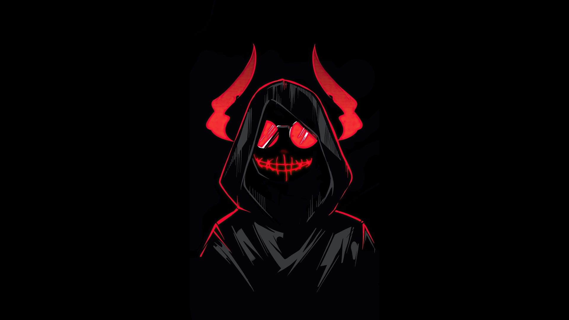 1920x1080 Devil boy, dark & minimal art wallpaper, HD image, picture, background, bcaa6c, Desktop