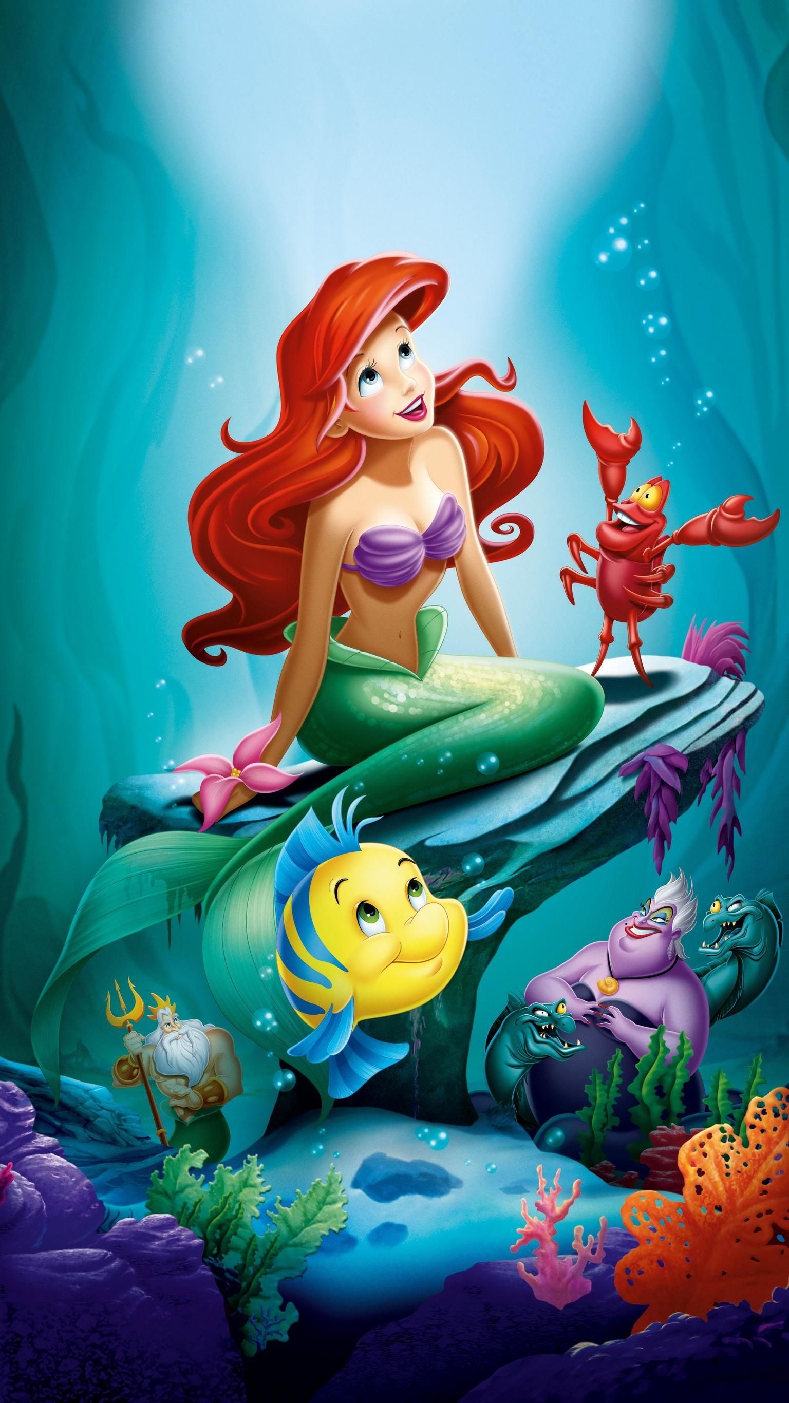 1540x2740 The Little Mermaid (1989) Phone Wallpaper. Little mermaid, Phone