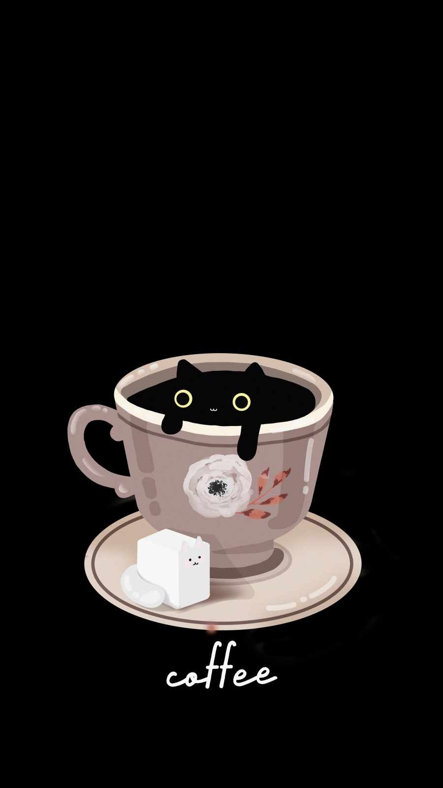 900x1600 Coffee With Cat IPhone Wallpaper Wallpaper, iPhone Wallpaper, Phone