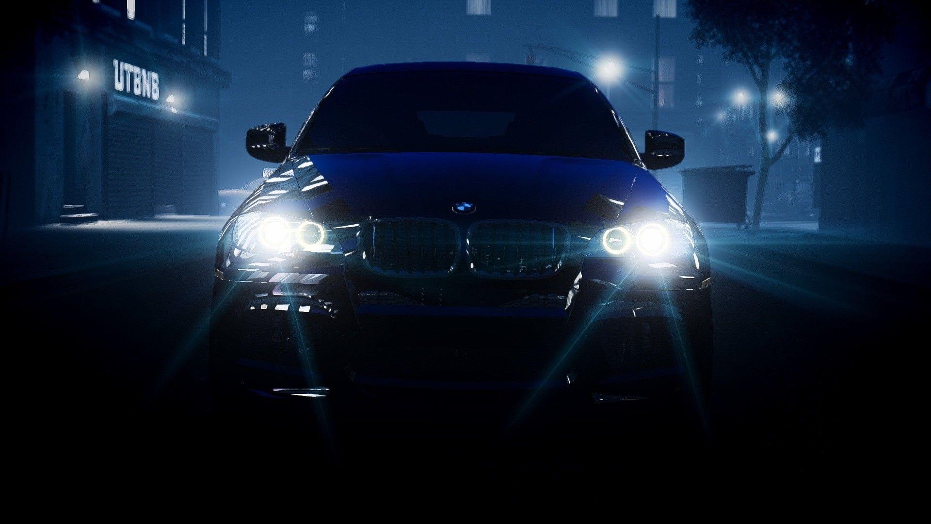 1920x1080 BMW Lights Headlights X6 Night HD wallpaper, Desktop