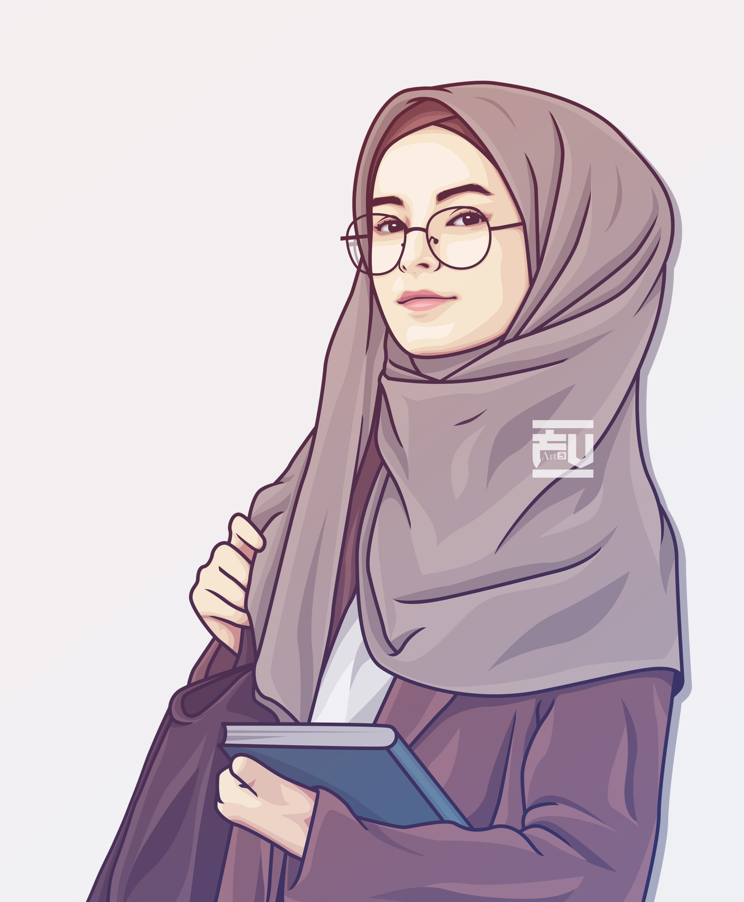 2480x3010 Pin oleh Alvin Lutfianda di Hijab. Kartun, Ilustrasi orang, Phone