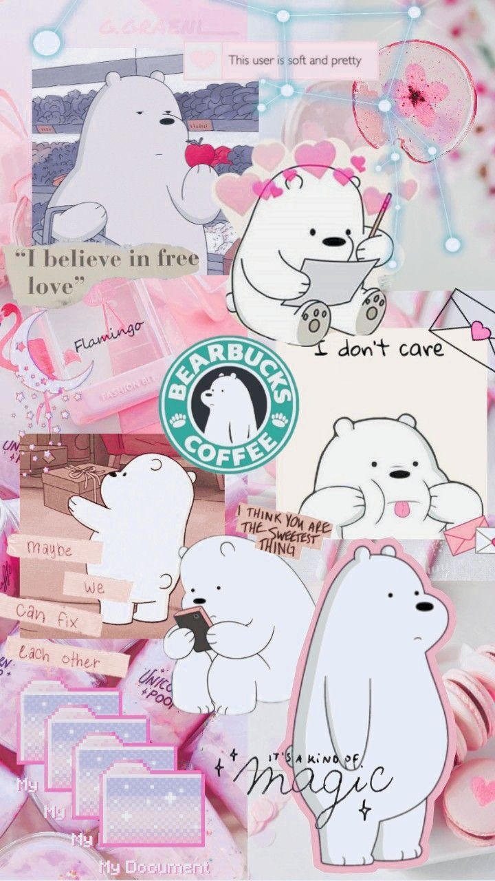 720x1280 Ice Bear #IceBear #wallpaper #aesthatic #cartoon #cute. Seni buku, Kartu lucu, Ilustrasi poster, Phone