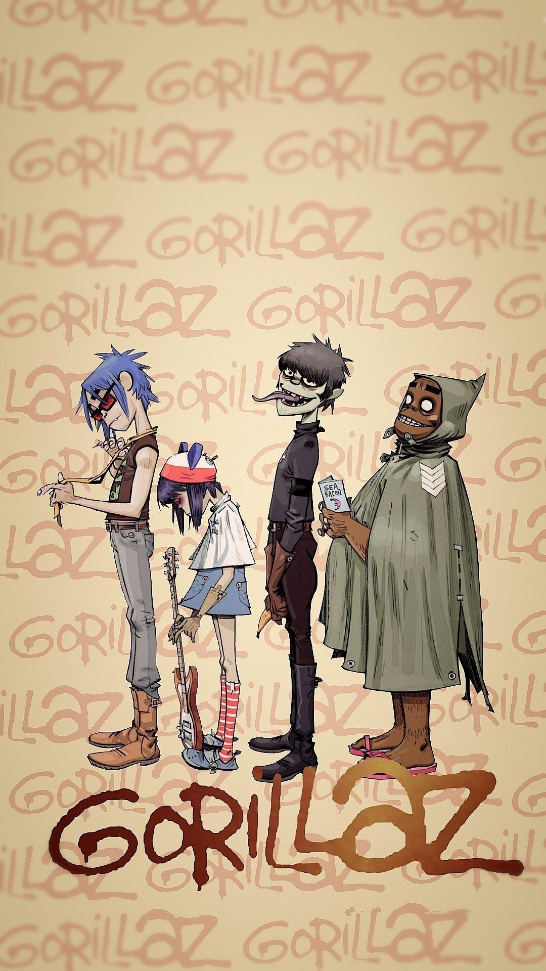 1080x1920 Fan Artmade A Gorillaz Src Vertical Gorillaz Background, Phone