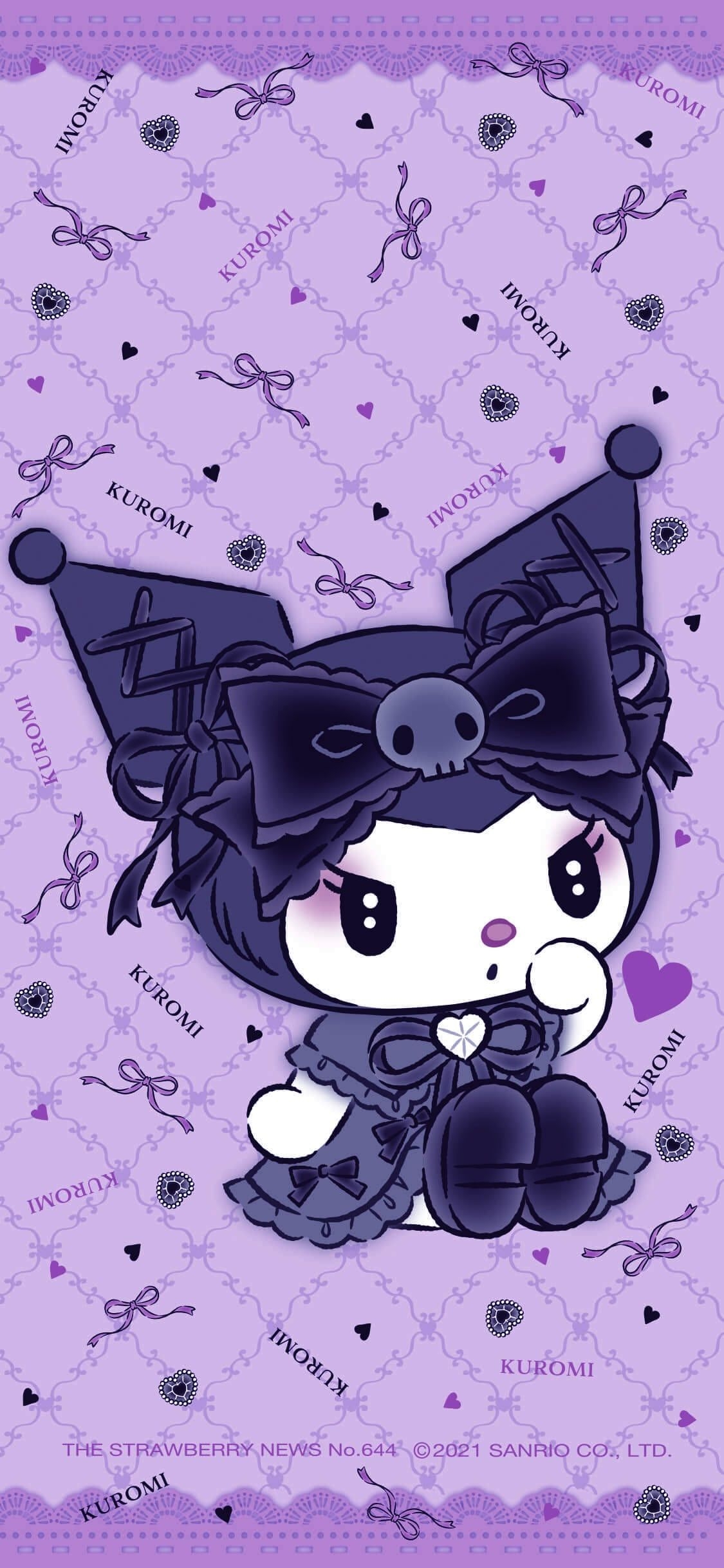 1130x2440 Kuromi Background Explore more Black Devil, Black Jester's, Creature, Hello Kiity, Kuro. Hello kitty iphone wallpaper, Hello kitty background, Hello kitty image, Phone