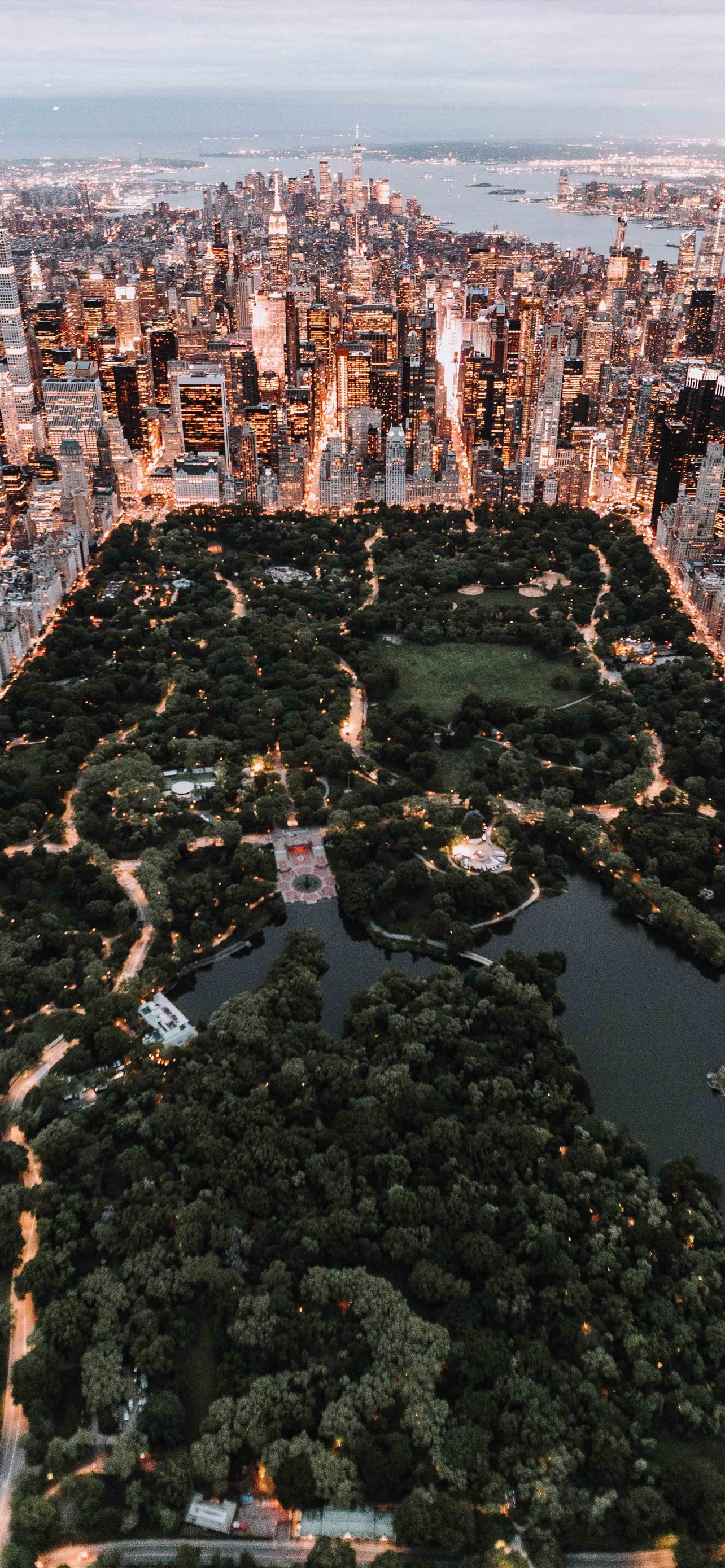 1290x2780 Central Park from above New York City iPhone Wallpaper Free Download, Phone