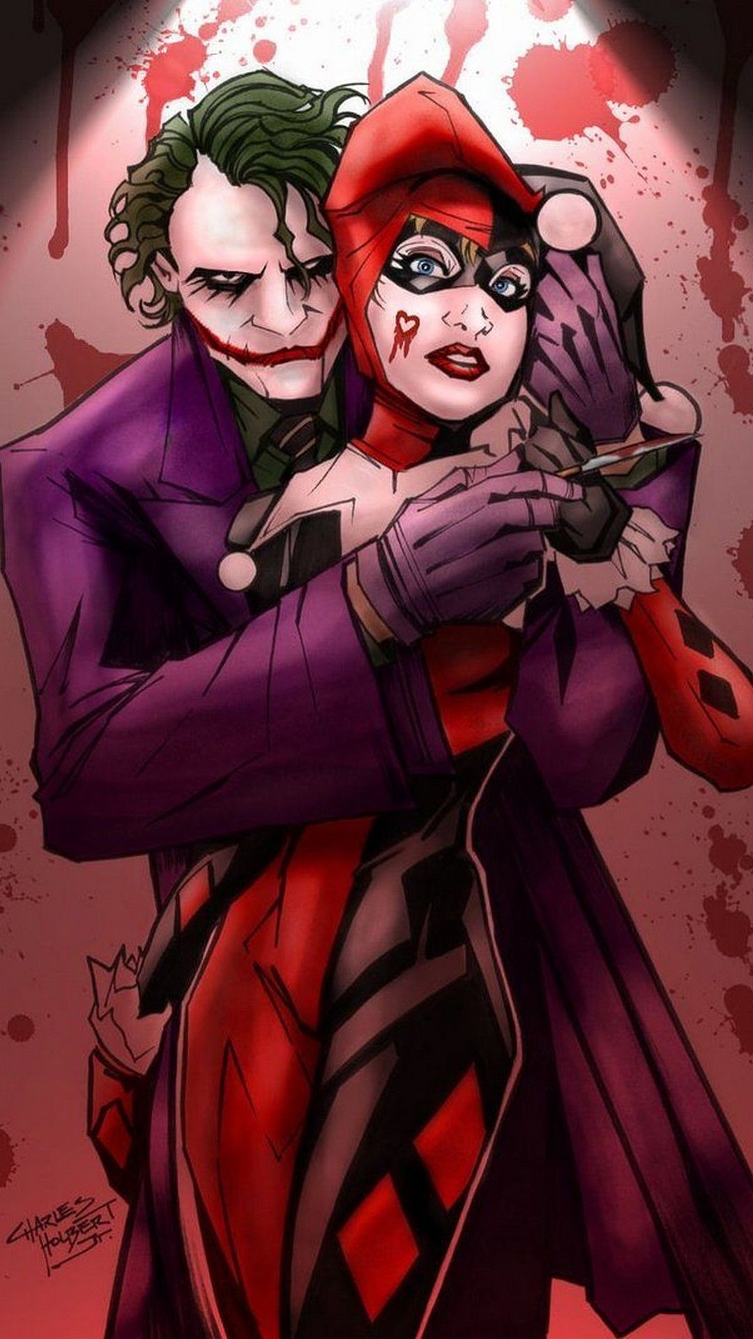 1080x1920 Joker and Harley Quinn iPhone, Phone