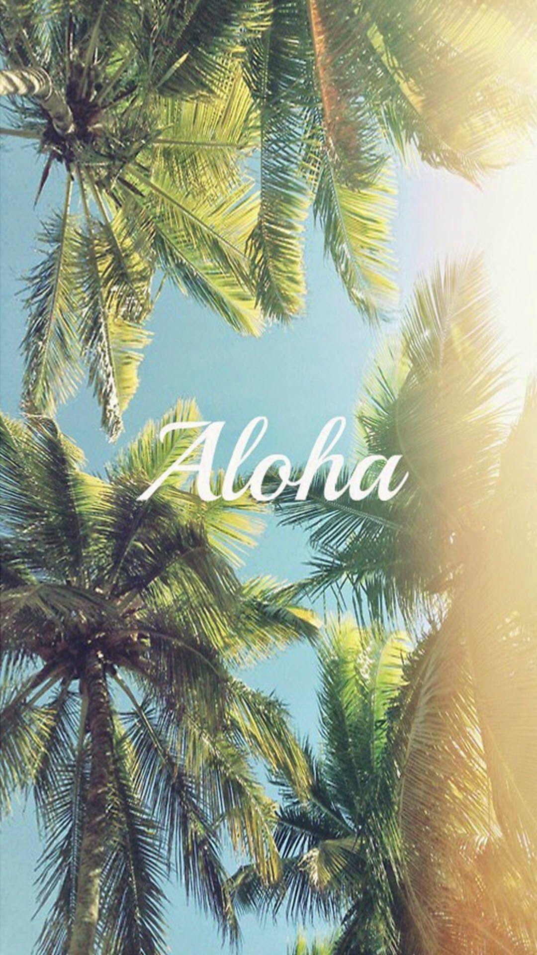 1080x1920 Aloha Palm Trees iPhone 8 Wallpaper Download. iPhone Wallpaper, Phone