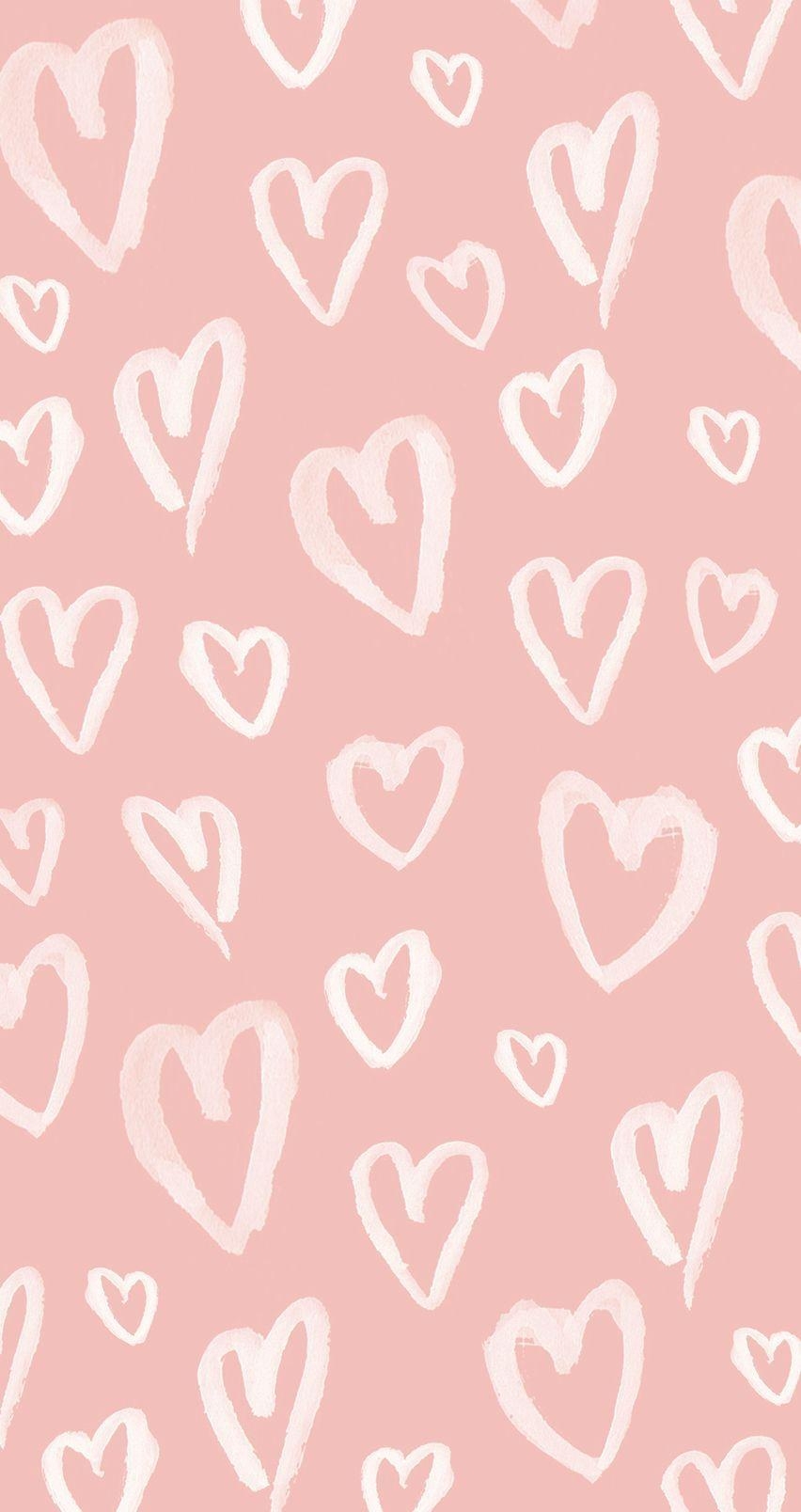 860x1610 Pastel Pink Heart Wallpaper Free Pastel Pink Heart Background, Phone