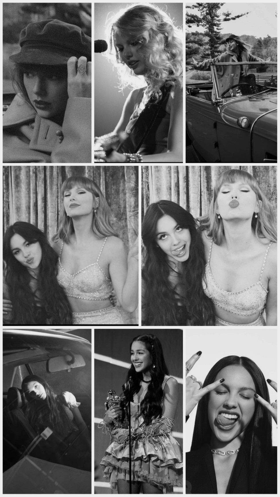 980x1740 Collage of Olivia Rodrigo and Taylor Swift, Phone