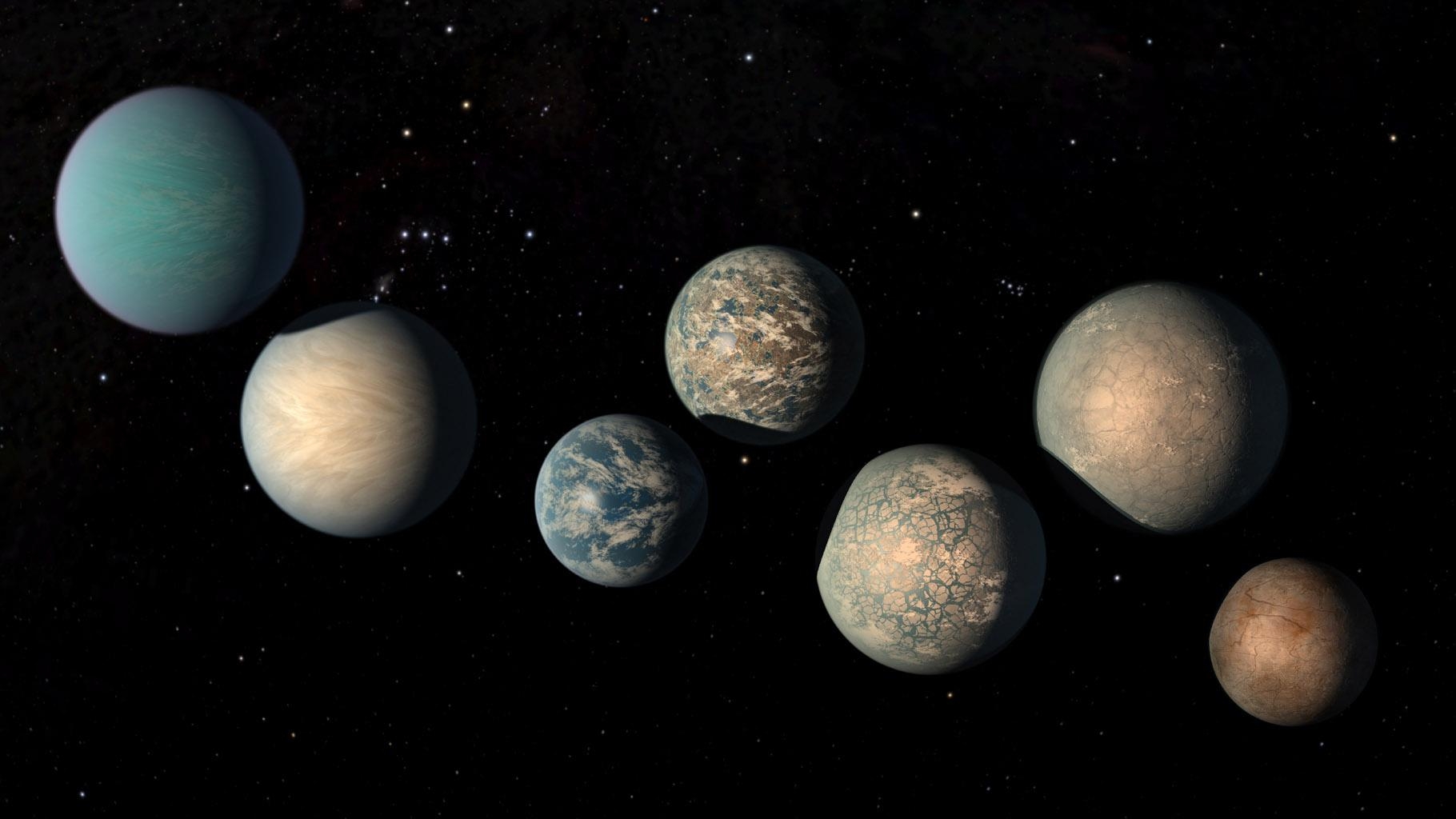 1820x1030 Space Image. Illustration Of TRAPPIST 1 Planets As Of Feb. 2018, Desktop