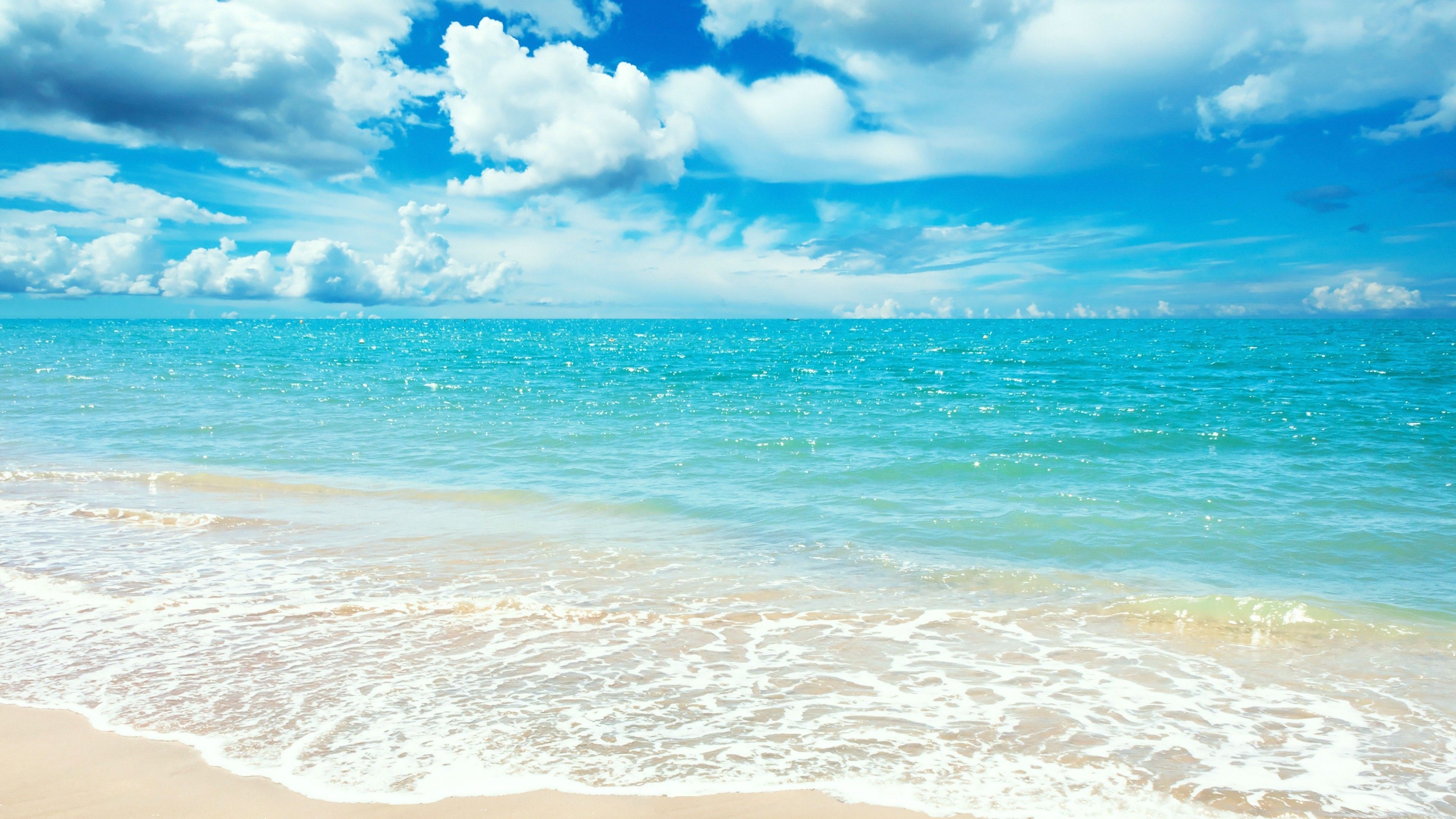 3840x2160 Wallpaper Ocean, 5k, 4k wallpaper, 8k, shore, beach, clouds, sky, OS, Desktop