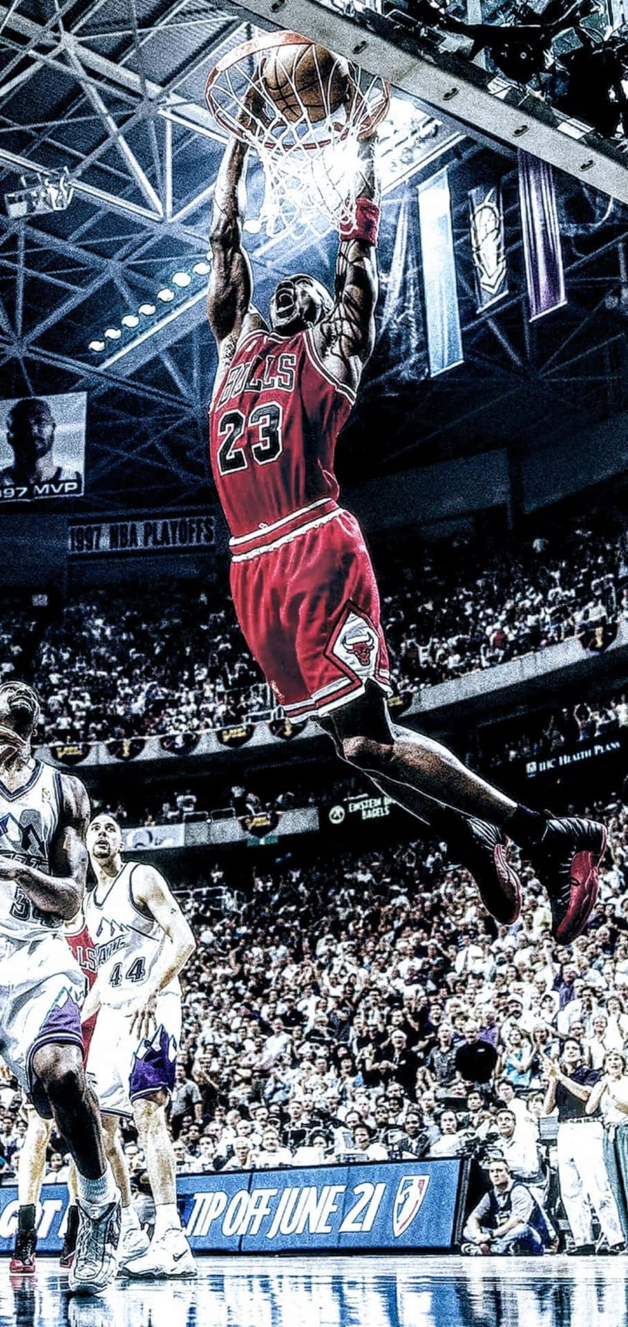 910x1920 Download Michael Jordan dazzles while holding the newest iPhone Wallpaper, Phone