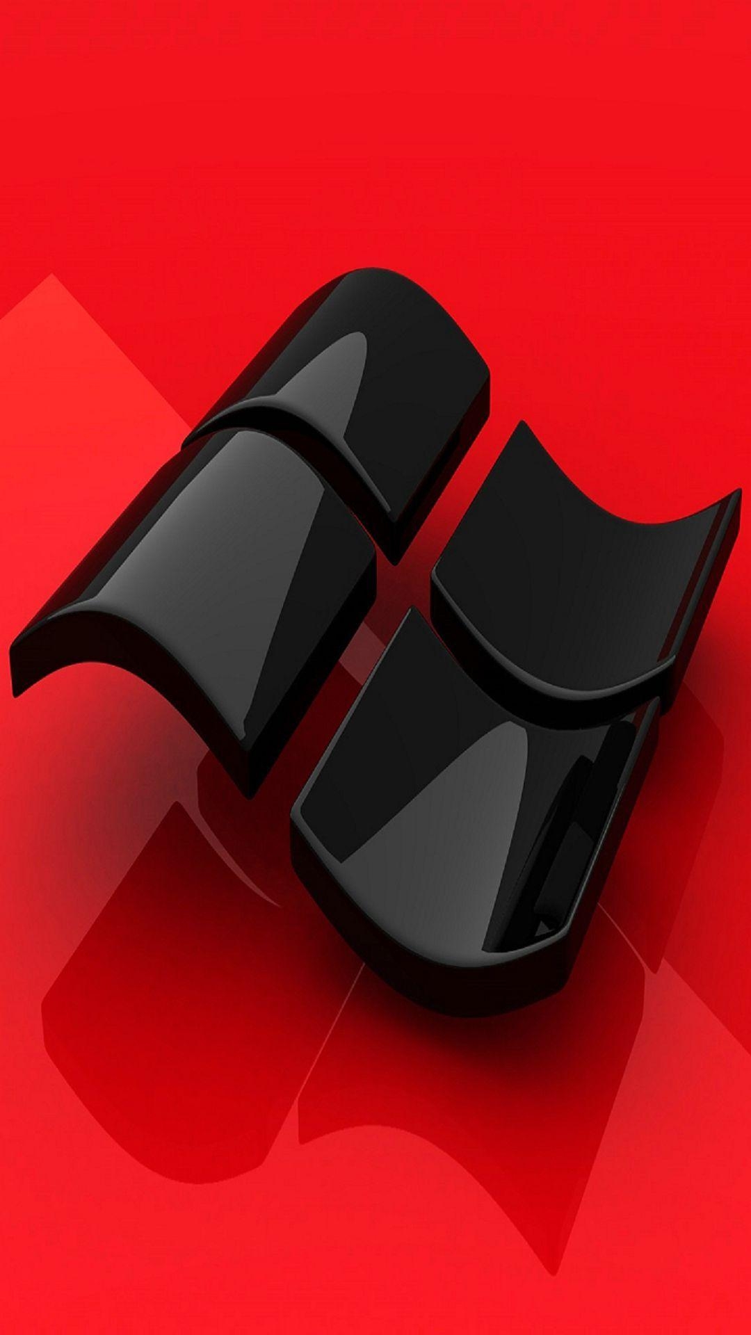 1080x1920 Dark Windows Logo 3D Android Wallpaper free download, Phone