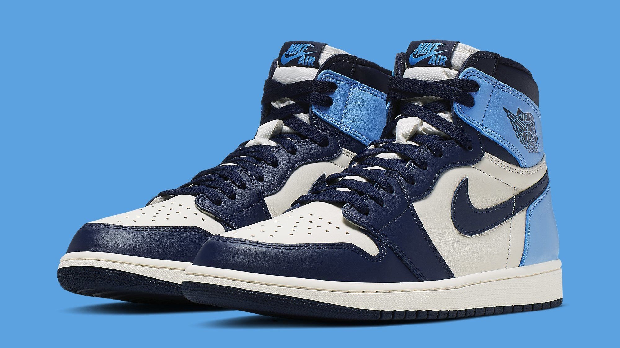 2000x1130 Air Jordan 1 'Sail Obsidian University Blue' 555088 140 Release Date, Desktop