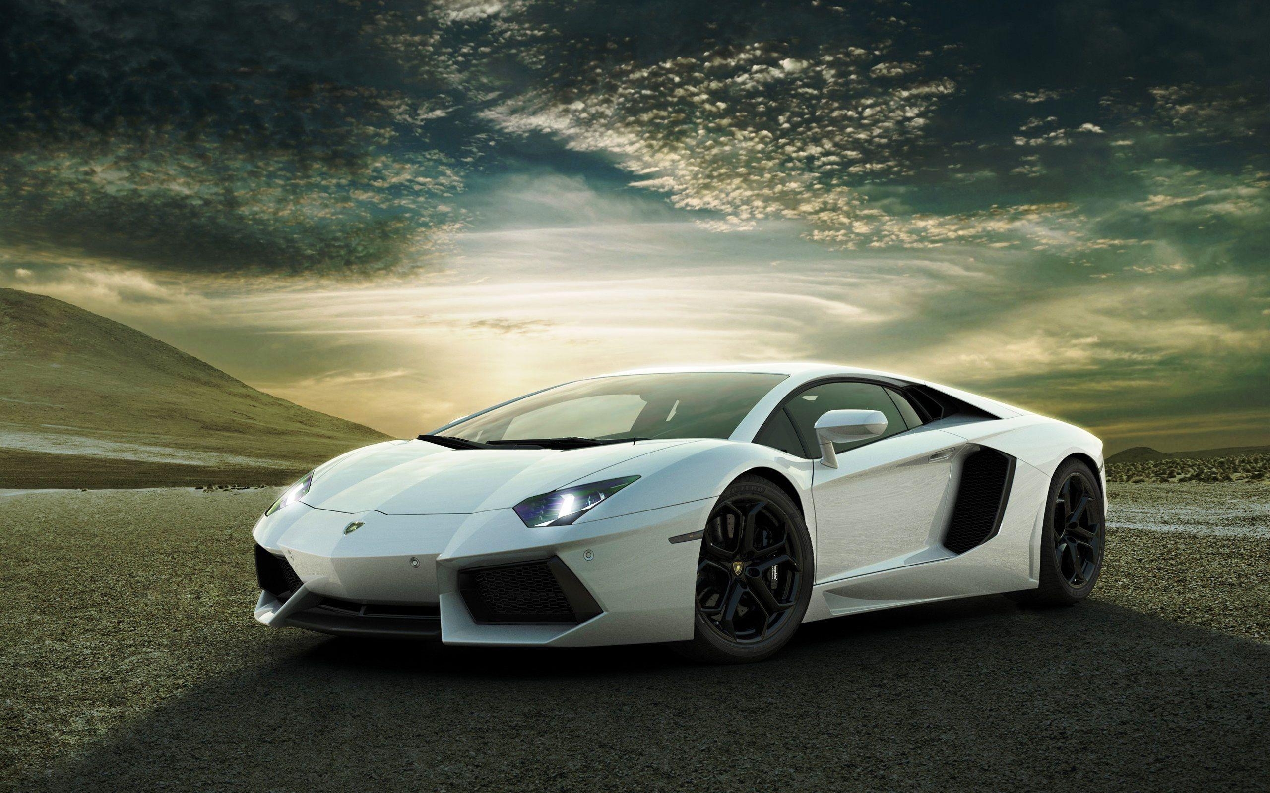 2560x1600 White Lamborghini Aventador Wallpaper, Desktop