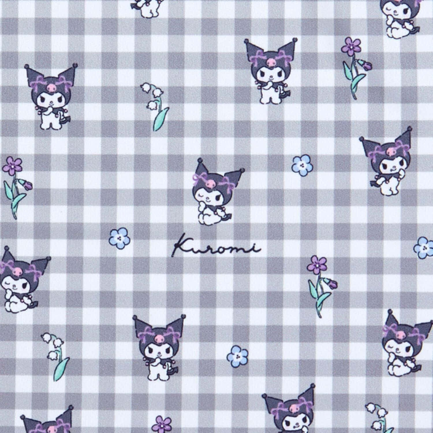 1500x1500 Download Caption: Adorable Kuromi Pattern Wallpaper, Phone