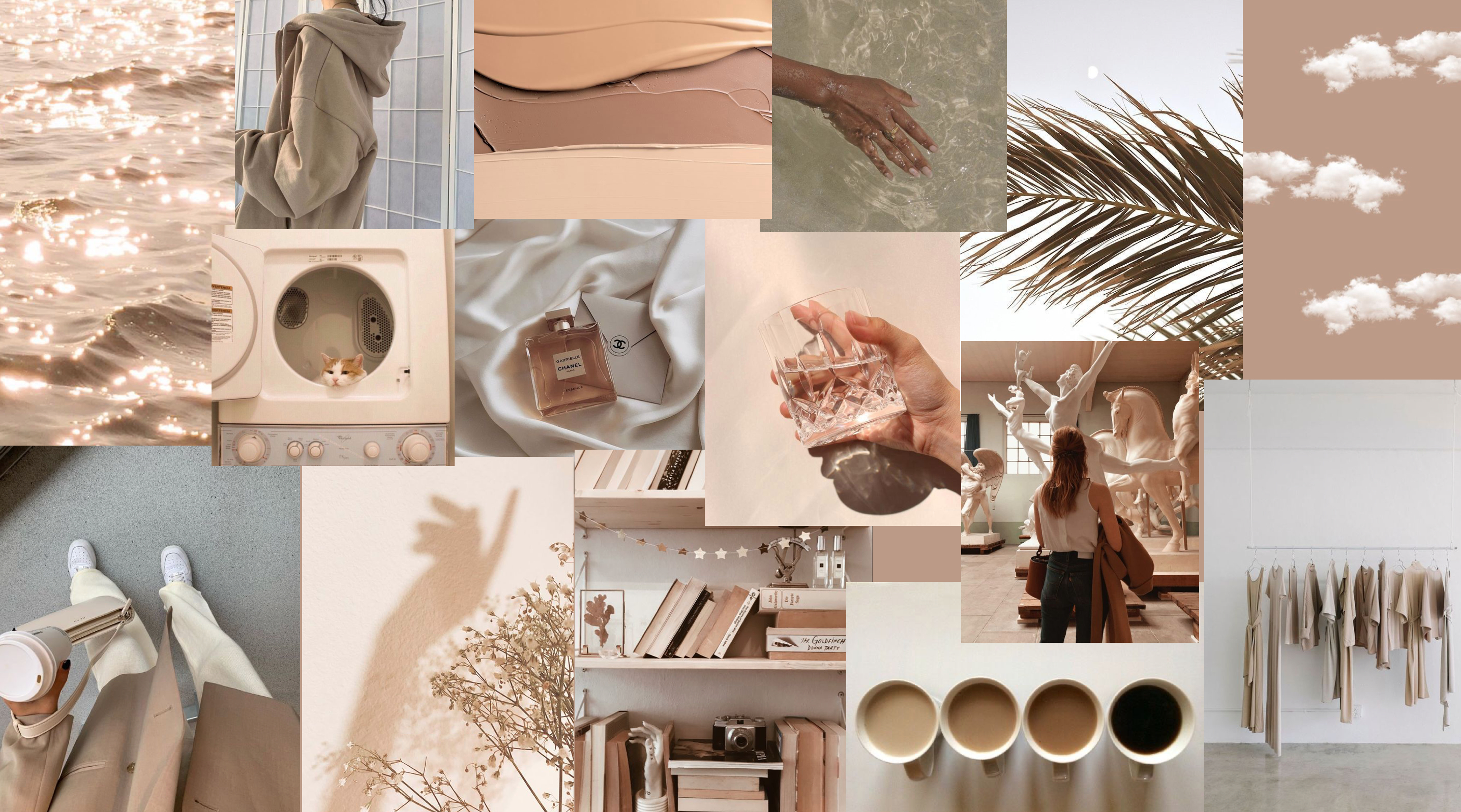 2880x1600 beige collage. Laptop wallpaper desktop wallpaper, Aesthetic desktop wallpaper, Desktop wallpaper art, Desktop