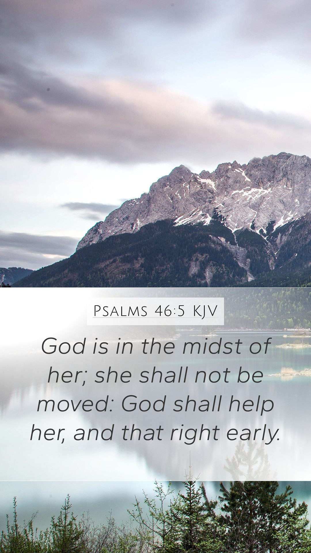 1080x1920 Psalms 46:5 KJV Mobile Phone Wallpaper is in the midst of her; she shall not be, Phone