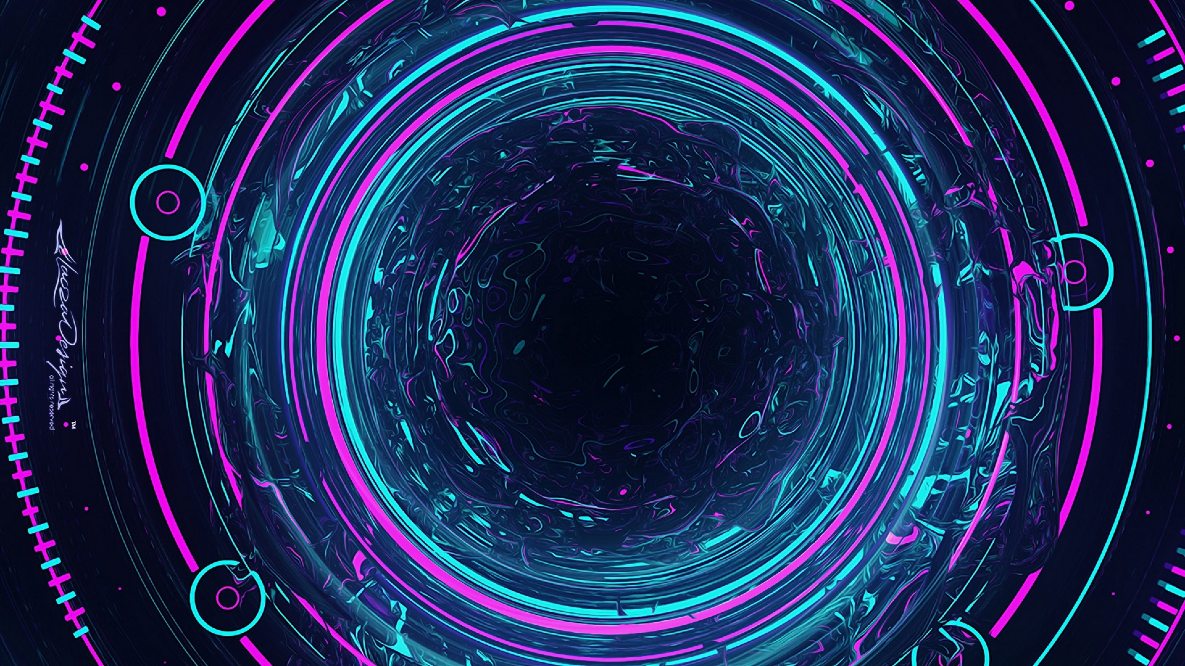 3840x2160 Blue and purple circles HD Wallpaper 4K Ultra HD, Desktop