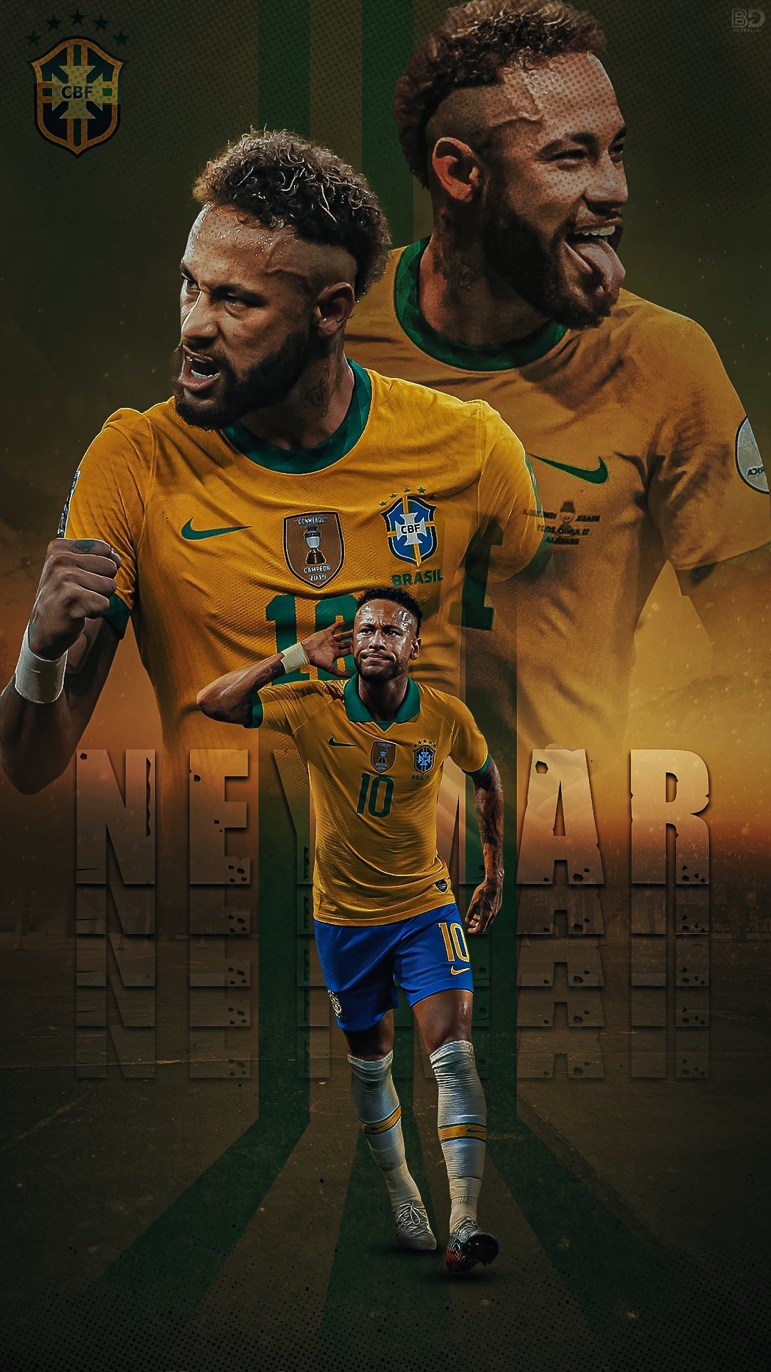 1080x1920 B A D R - Designs Mobile Wallpaper BADR Design. # Neymar #Brazil #football #Art #Design #wallpaper, Phone