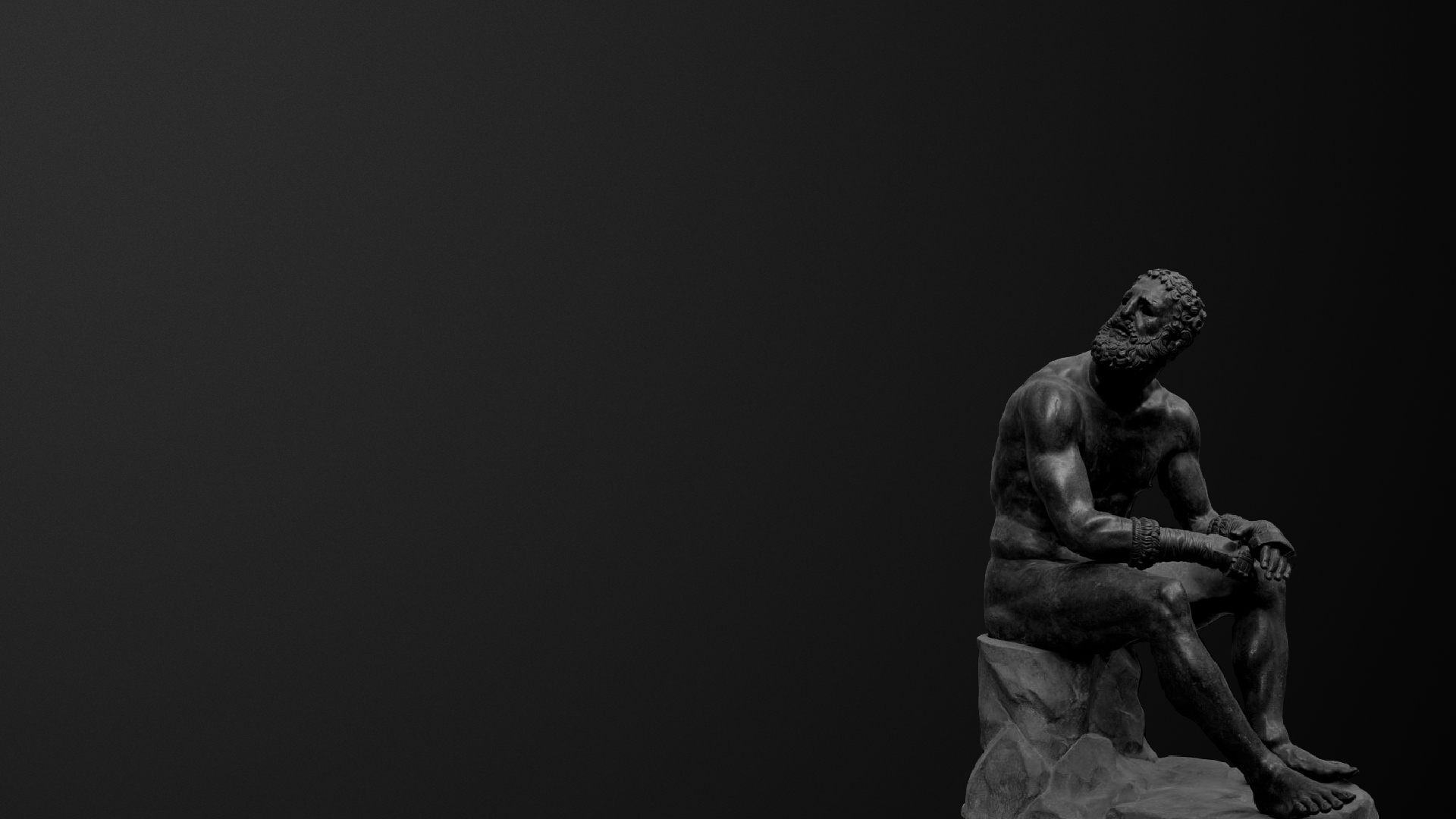 1920x1080 Wallpaper, statue, dark, Ancient Greek sculpture, Desktop