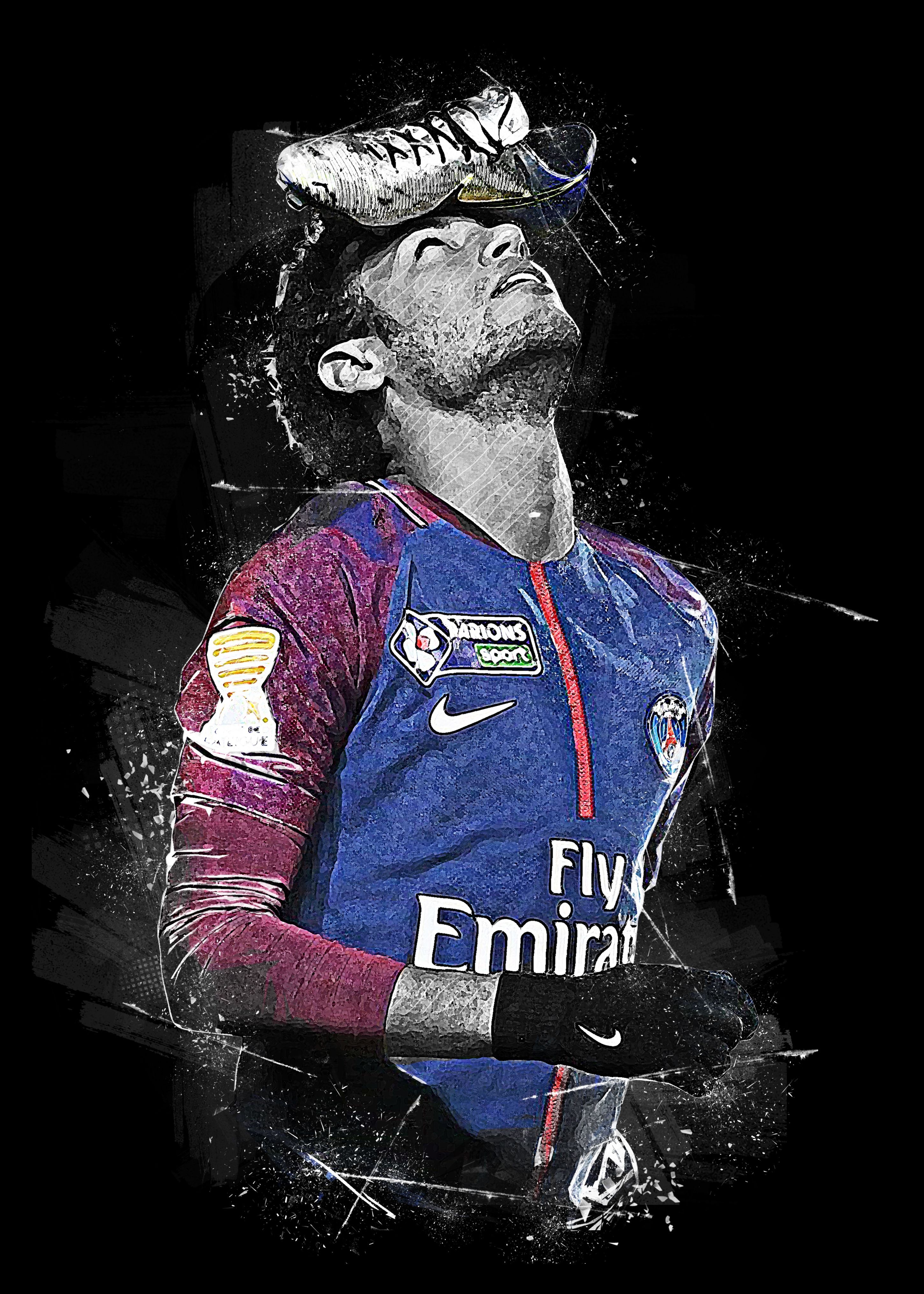 2900x4060 Neymar' Metal Poster Print Stuff. Displate. Neymar jr, Neymar, Neymar jr wallpaper, Phone