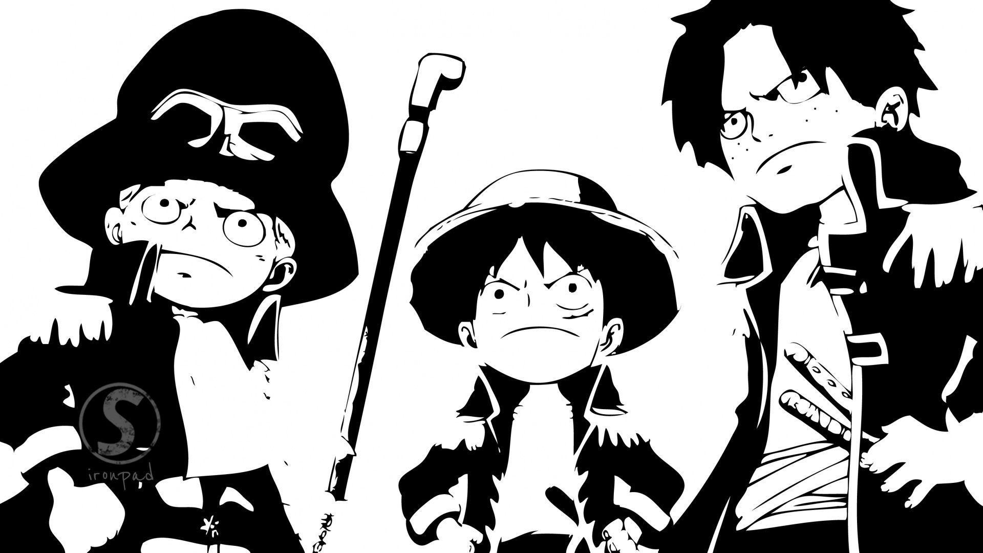 1920x1080 Wallpaper Ace Luffy Sabo And By Ironpad Dibgy Stock, Desktop