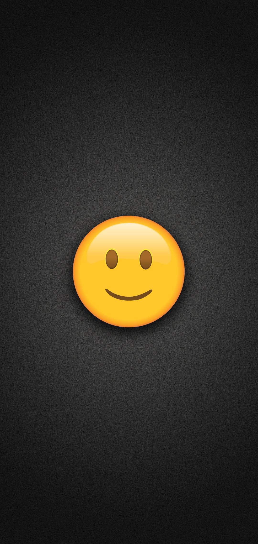 1080x2280 Slightly Smiling Face Emoji Phone Wallpaper, Phone