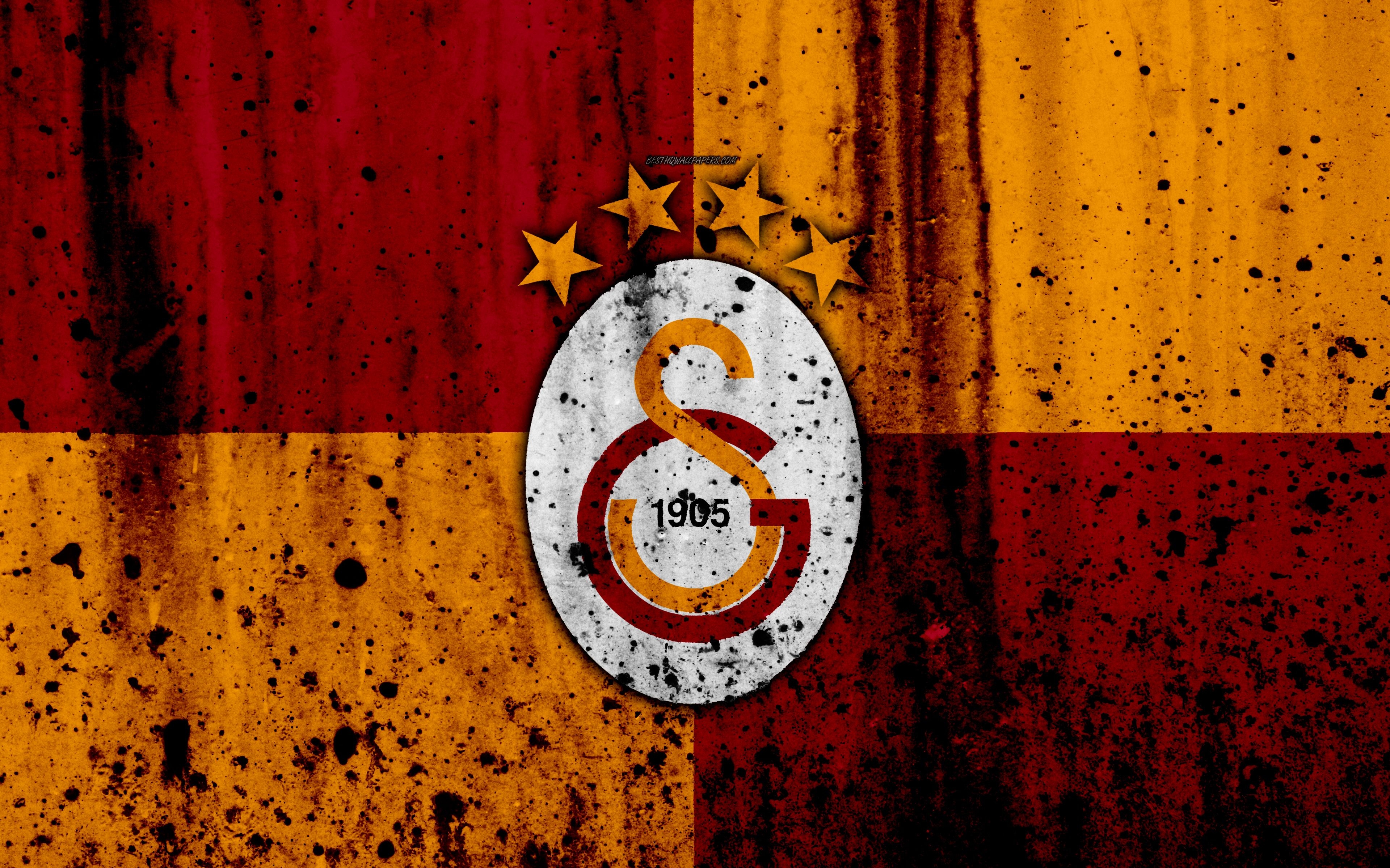 3840x2400 Download wallpaper FC Galatasaray, 4k, Super Lig, logo, Turkey, Desktop