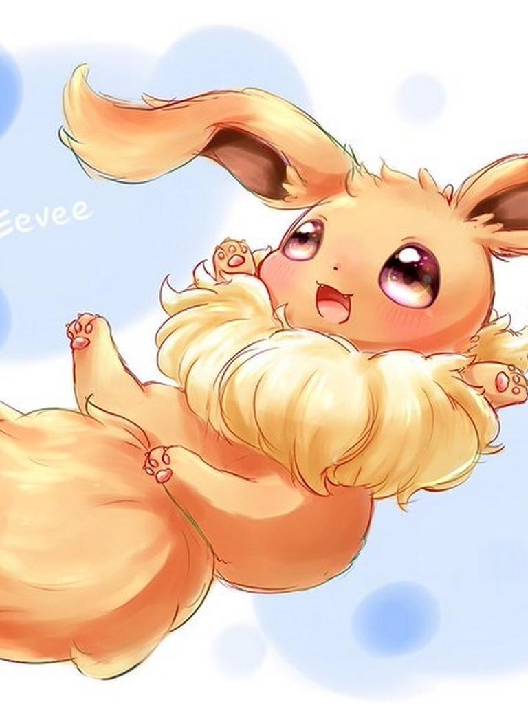 770x1030 Cute Eevee Wallpaper Poke Art for Android, Phone