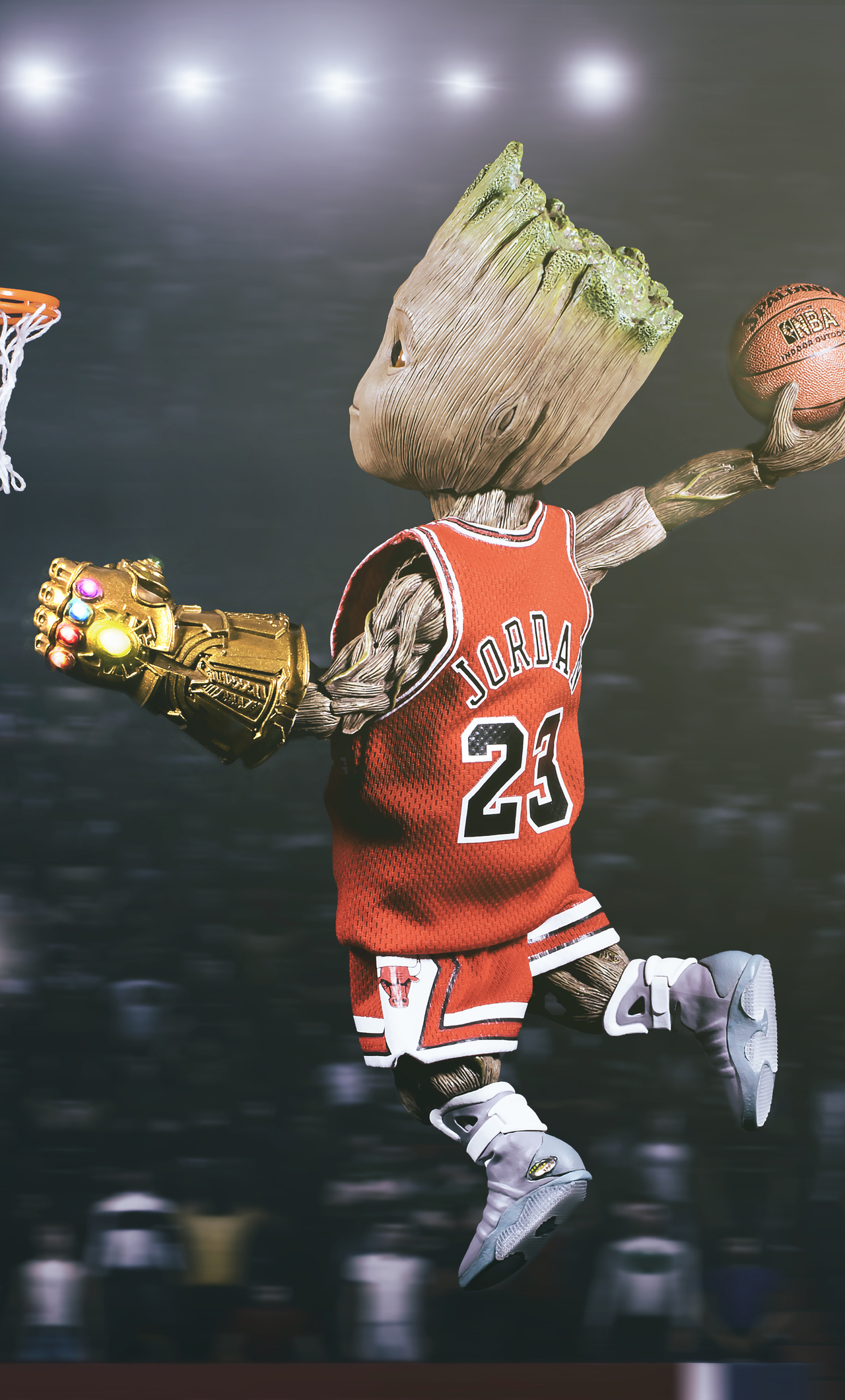 1280x2120 Baby Groot Playing Basketball iPhone HD 4k, Phone