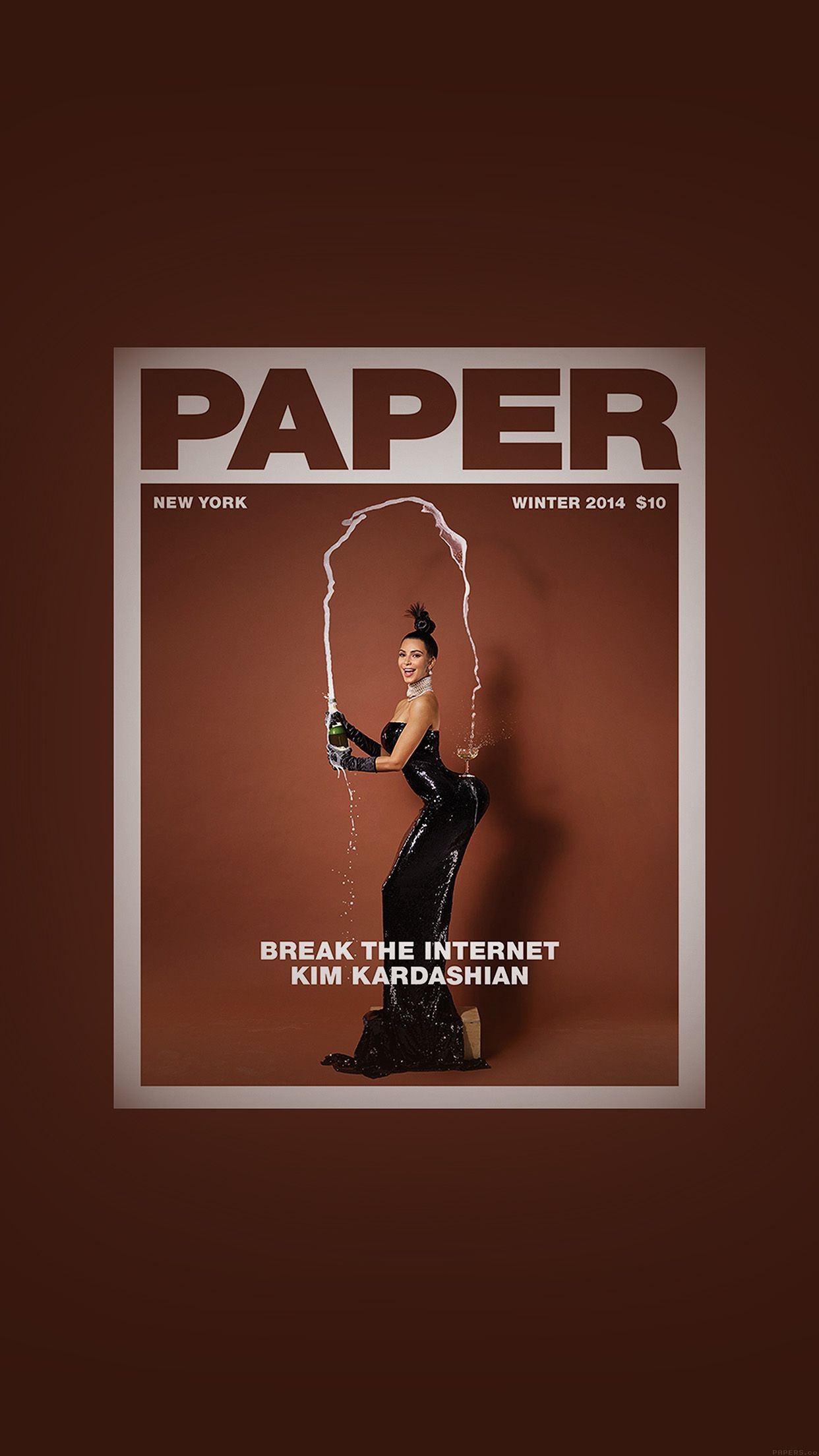 1250x2210 Kim Kardashian Paper Art Nude Iphone7papers.com, Phone