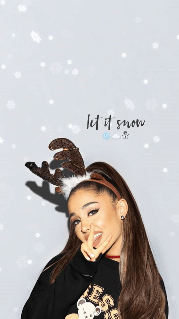 750x1340 Ariana Grande Christmas Lock Screen Instagram: Officialy, Phone