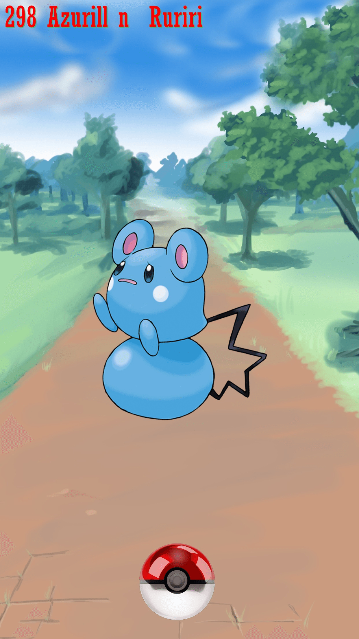 1250x2210 Street Pokeball Azurill n Ruriri, Phone