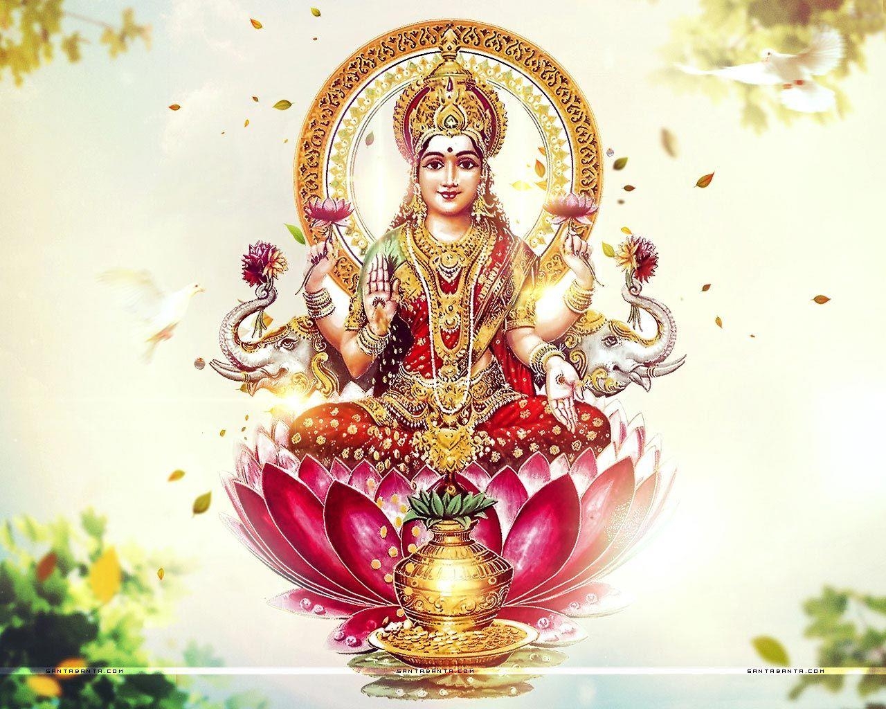 1280x1030 Hindu God Lakshmi HD Wallpaper, HD (+) Wallpaper, Desktop