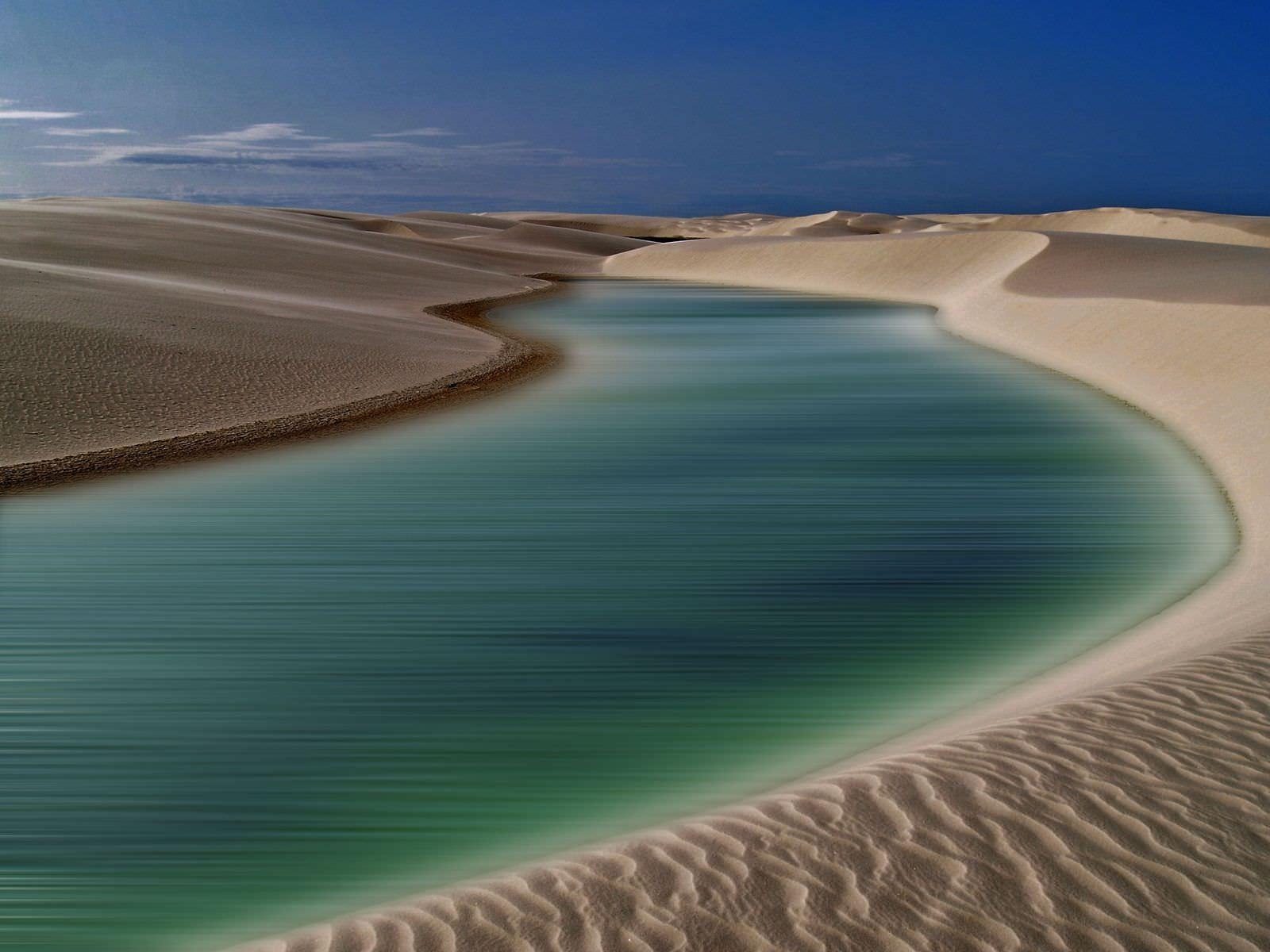 1600x1200 Oaisis in Lencois Maranhenses National Park, Brazil, Desktop