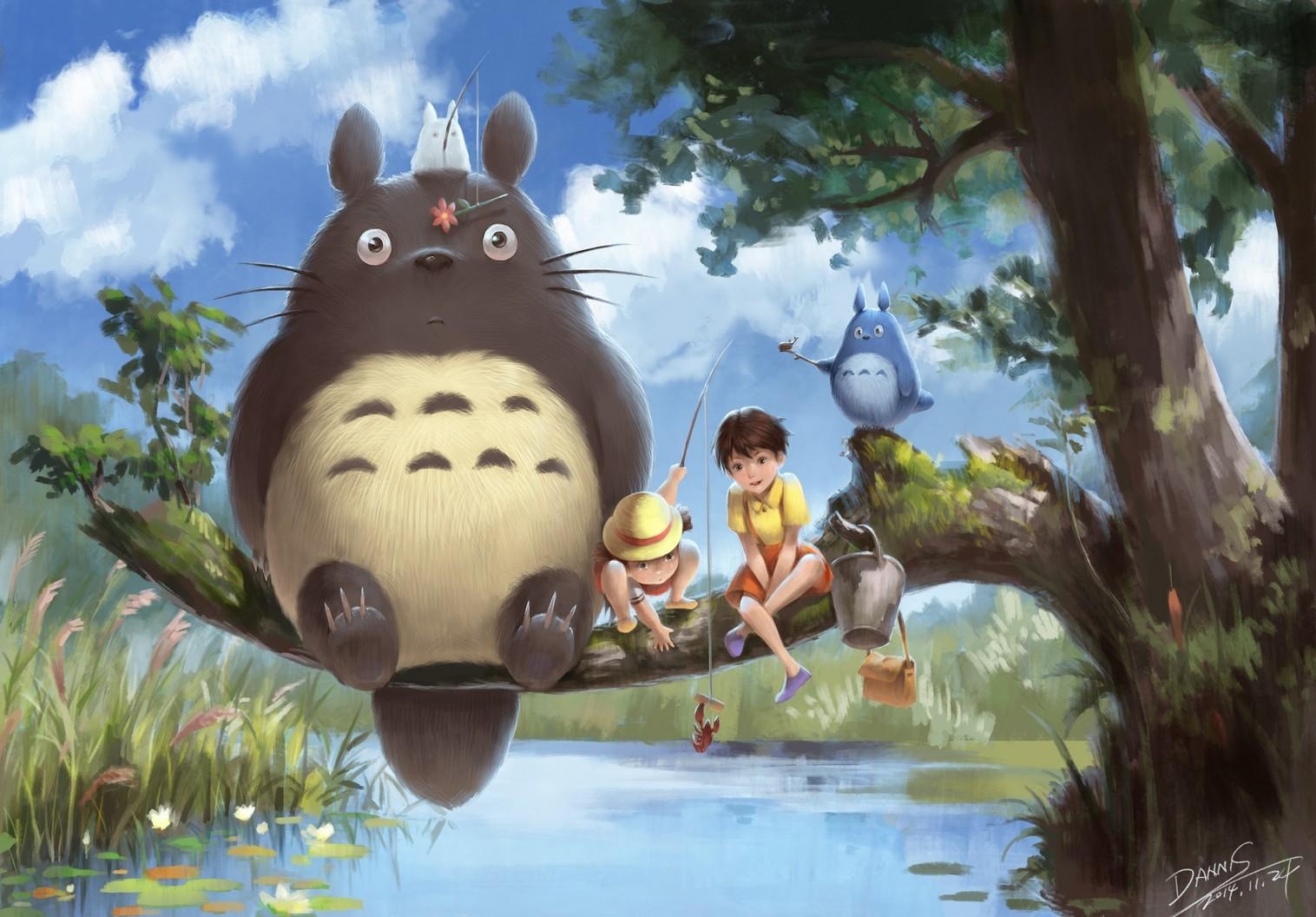 1520x1060 Download my neighbor totoro background, Desktop