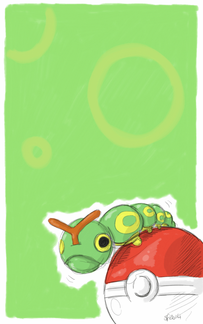 710x1140 Caterpie phone wallpaper, Phone