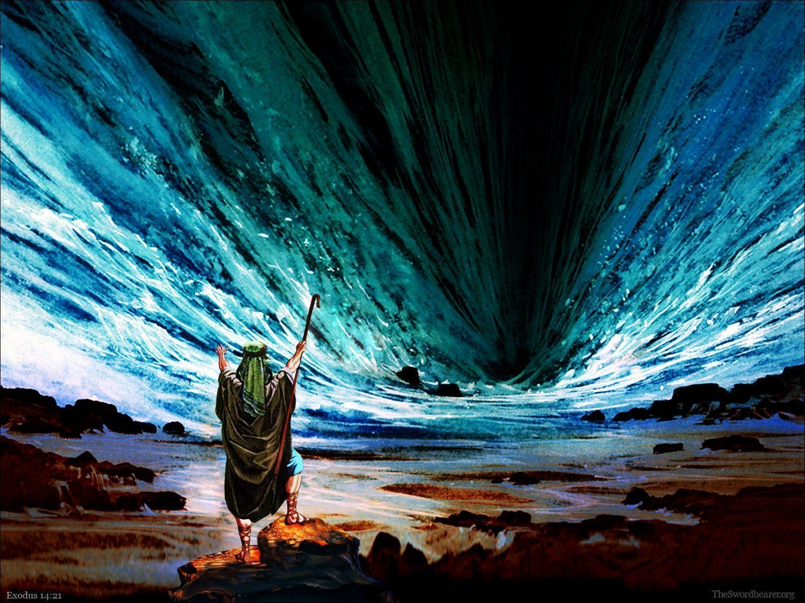 1600x1200 Wallpaper: Moses, Ten Commandments, Red Sea, Desktop