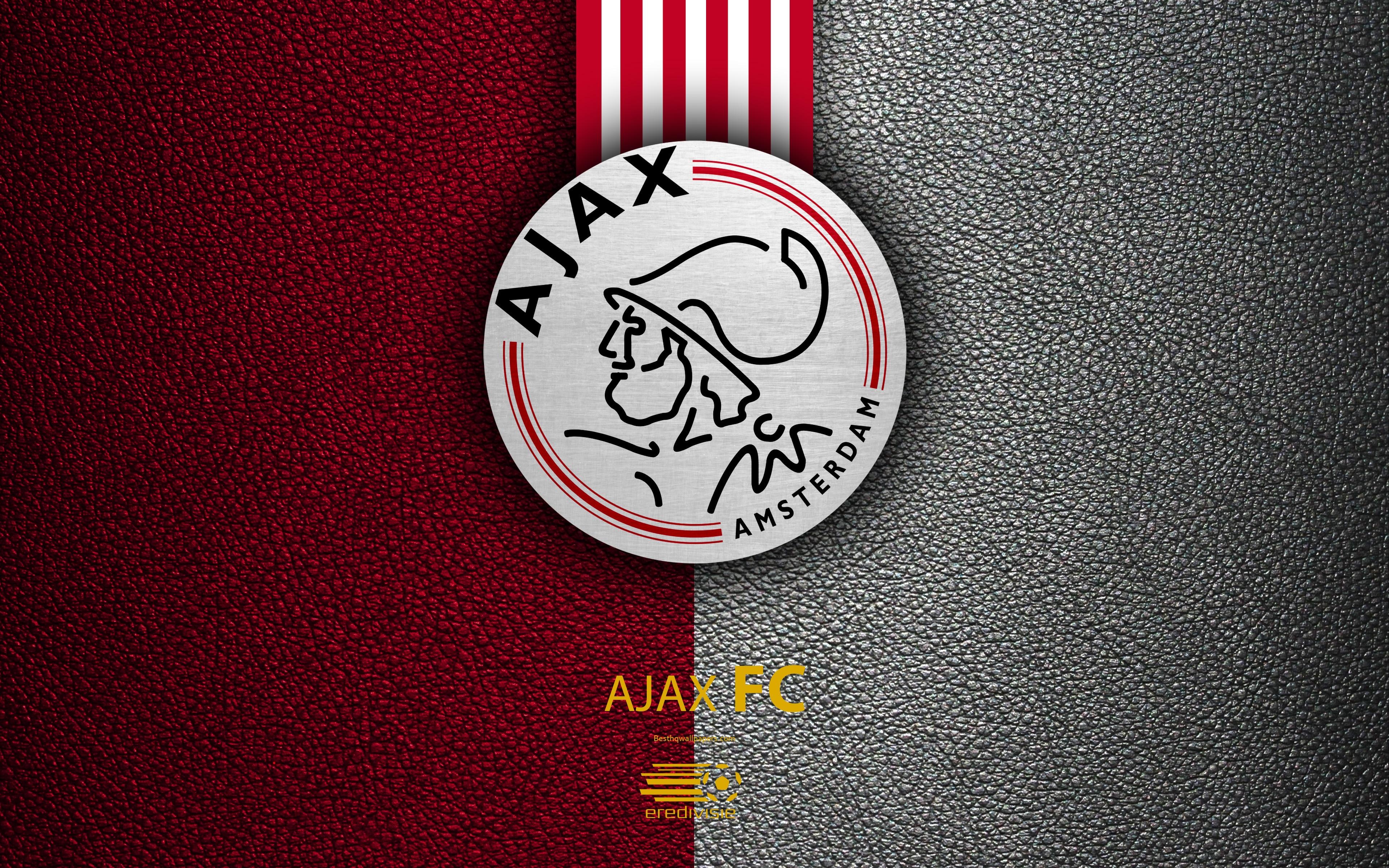 3840x2400 Download wallpaper Ajax FC, 4K, Dutch football club, leather, Desktop