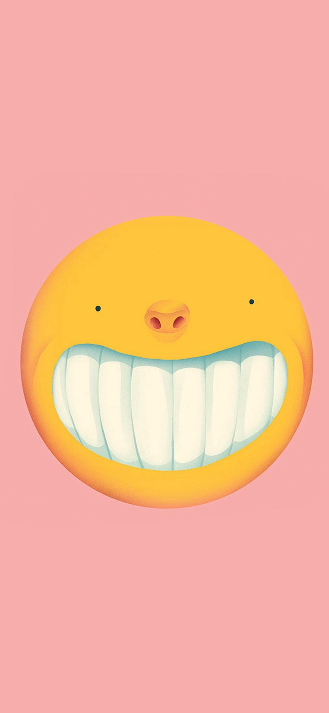 1130x2440 Smile Love Pink Cute Illustration Art iPhone X Wallpaper, Phone