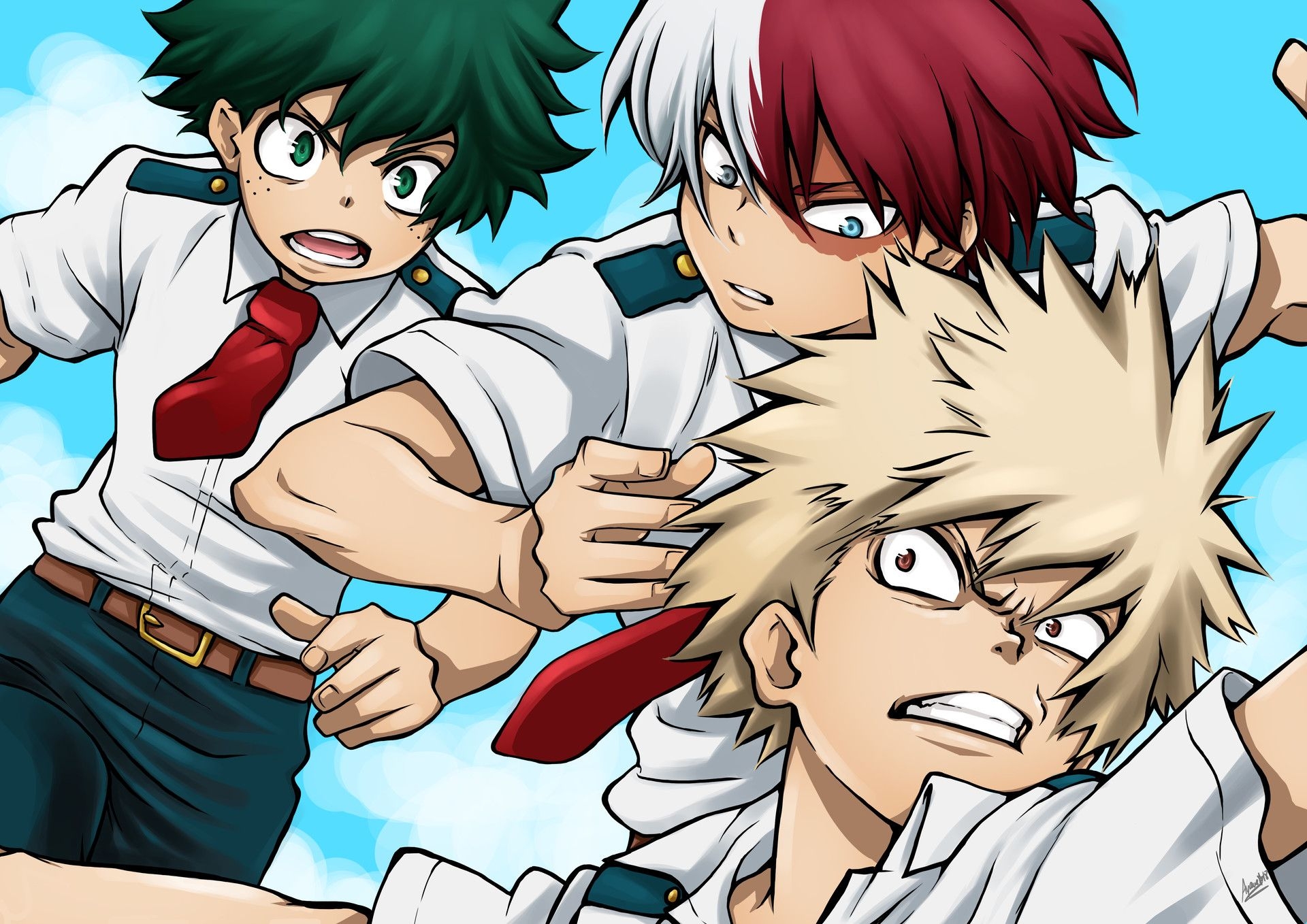 1920x1360 Anime Izuku And Todoroki Wallpaper, Desktop