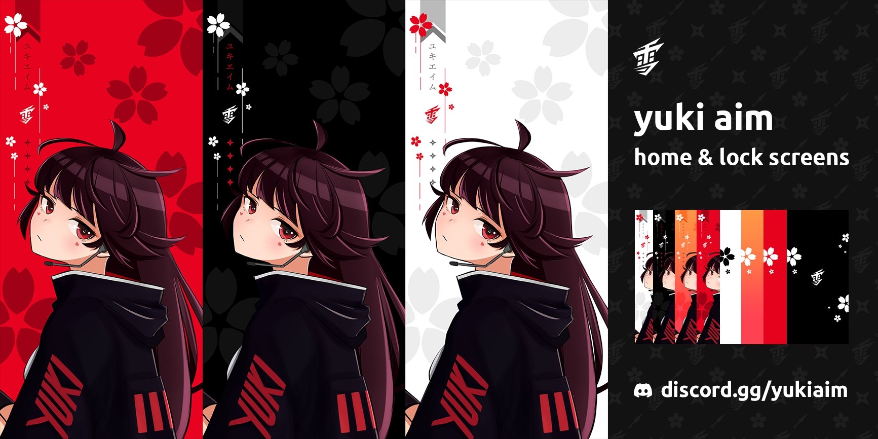 1740x870 yuki aim phone wallpaper. designed, Dual Screen