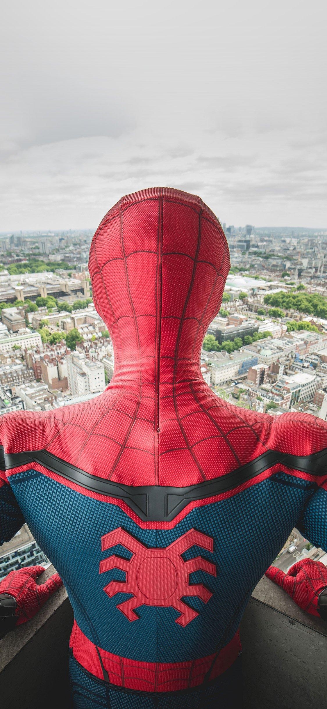 1130x2440 iPhone X wallpaper. spiderman hero marvel, Phone