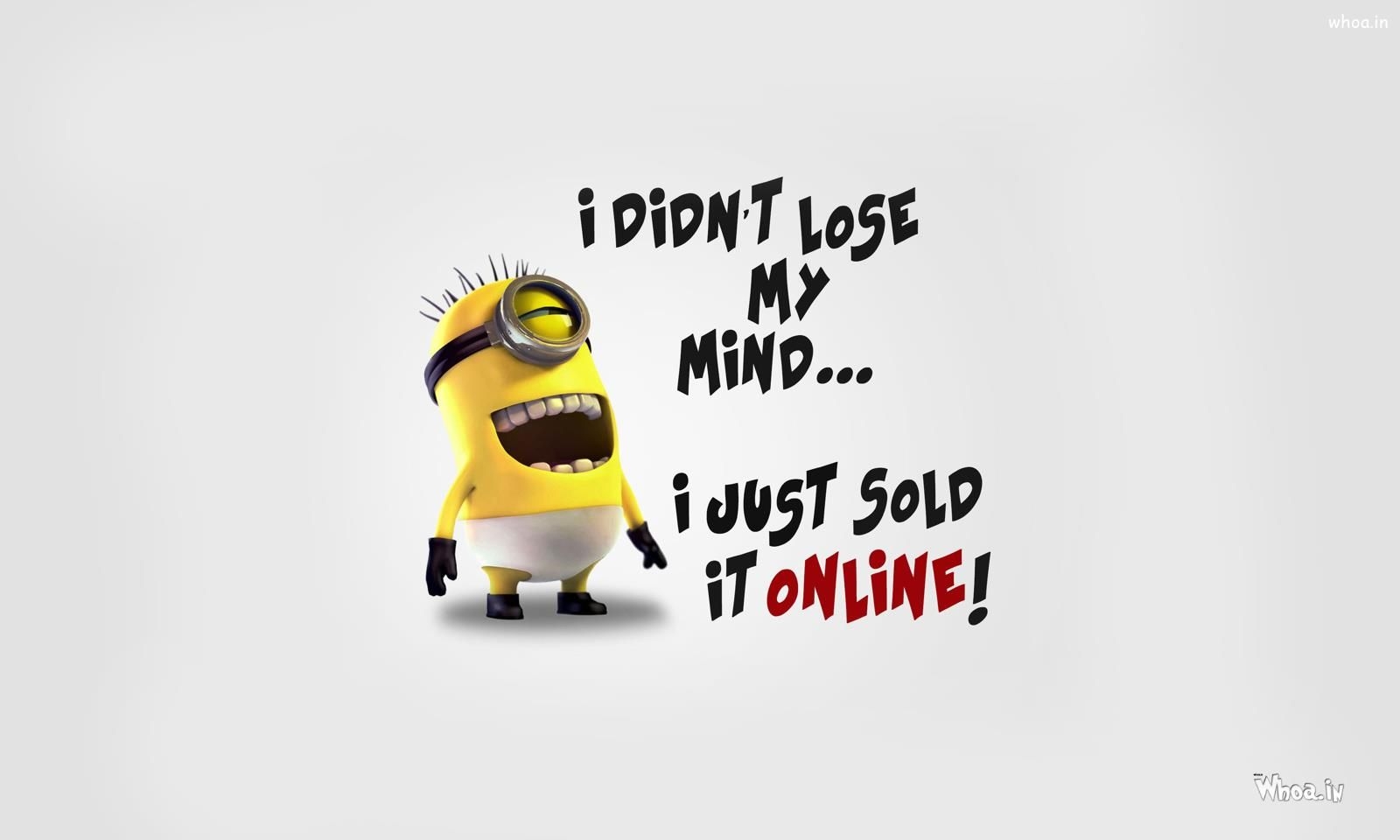 1600x960 Funny Minions With Funny Line I Didn't Lose My Mind HD Wallpaper, Desktop