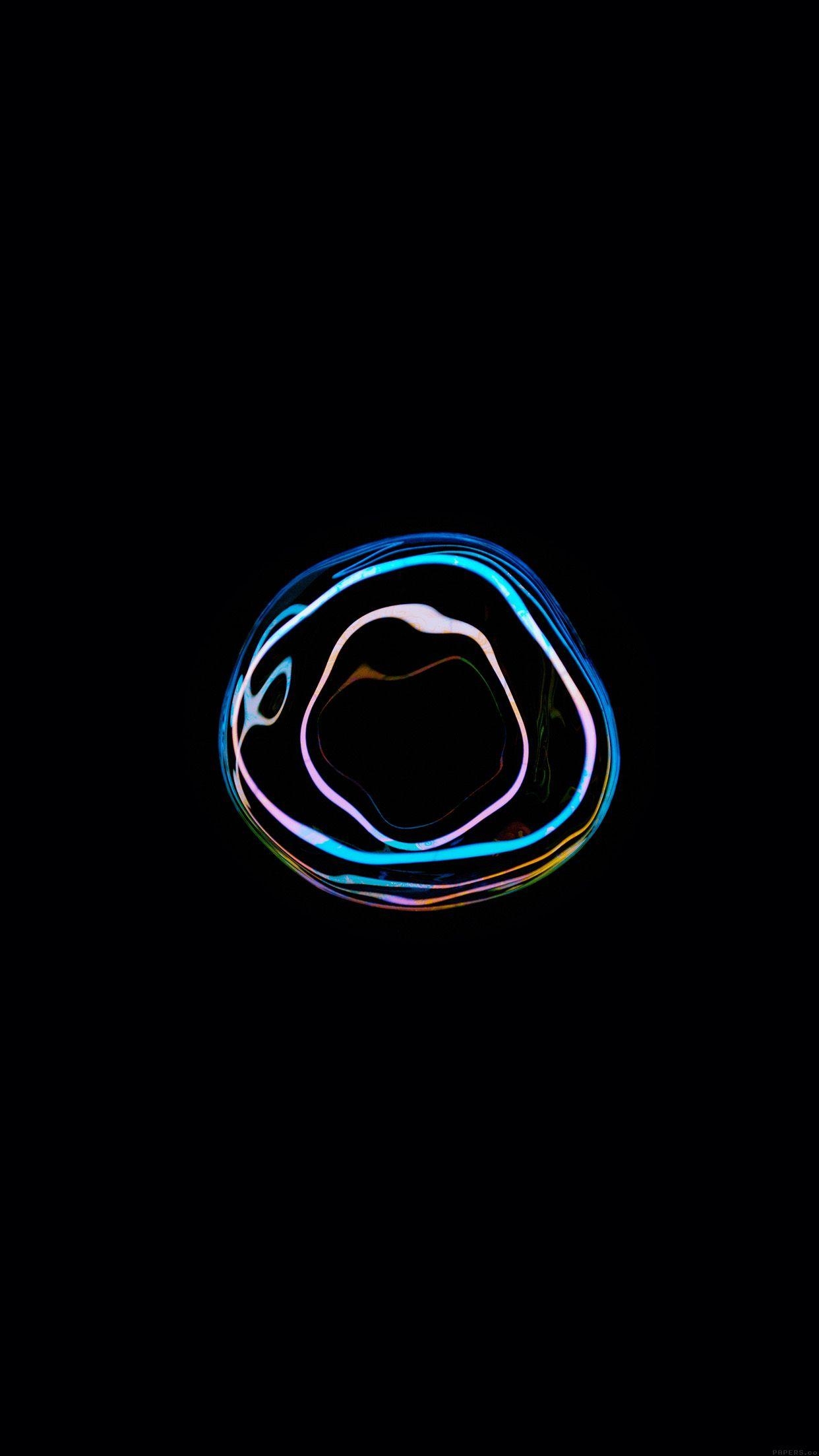 1250x2210 Bubble Apple Watch Dark Minimal Art Android wallpaper HD, Phone